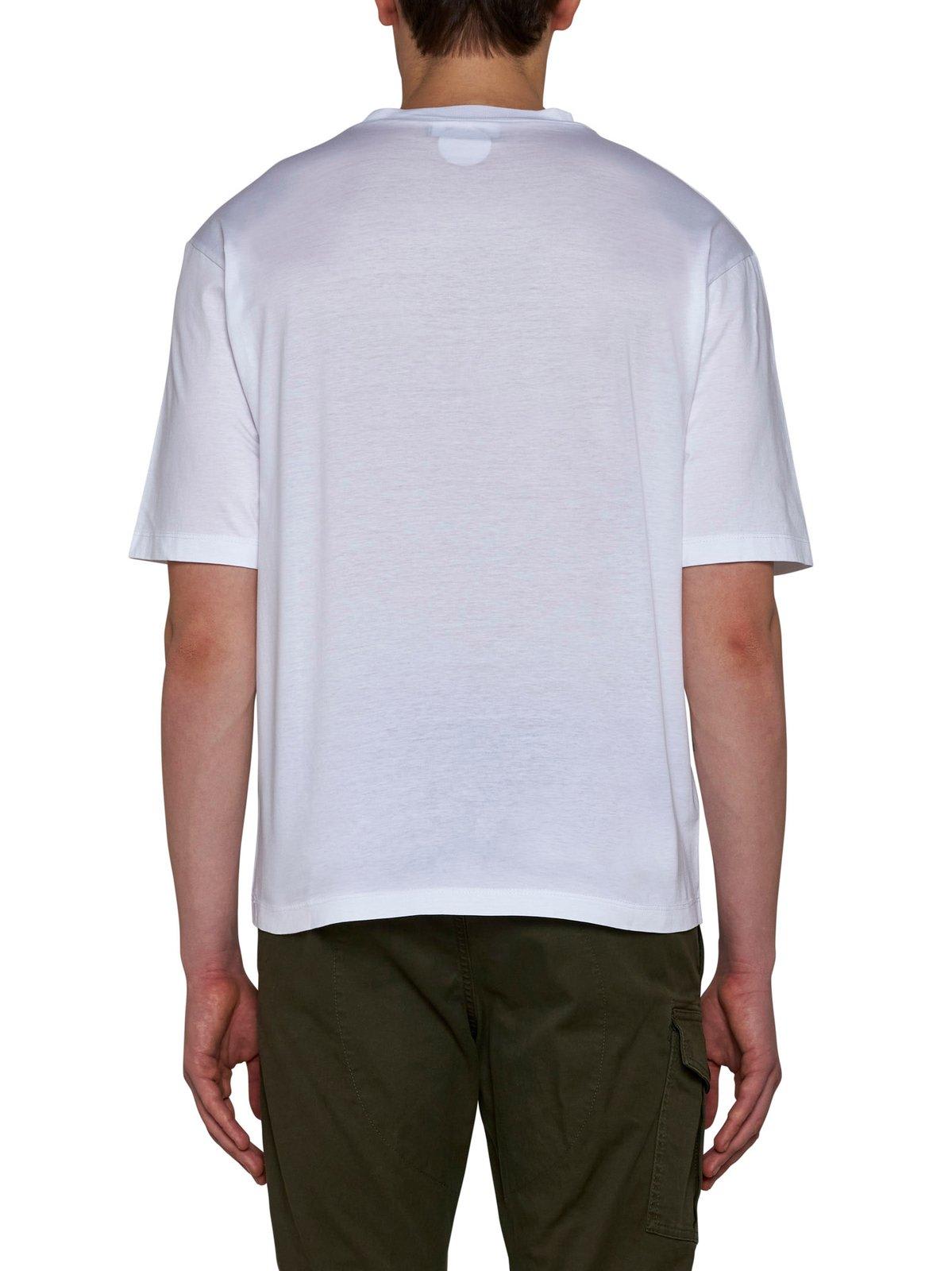 Shop Dsquared2 Logo Printed Crewneck T-shirt In White