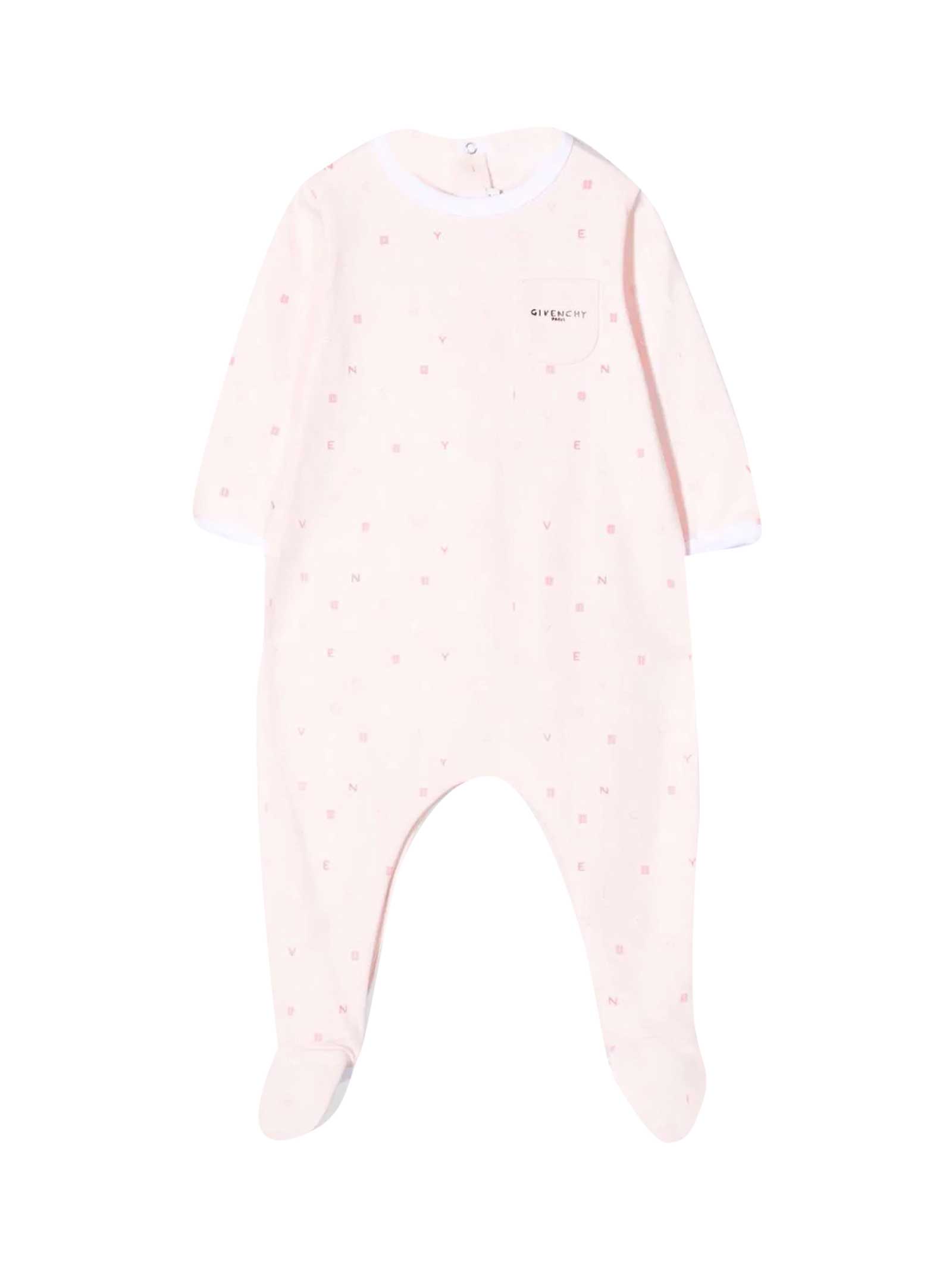 Givenchy Pink Romper With Frontal Print