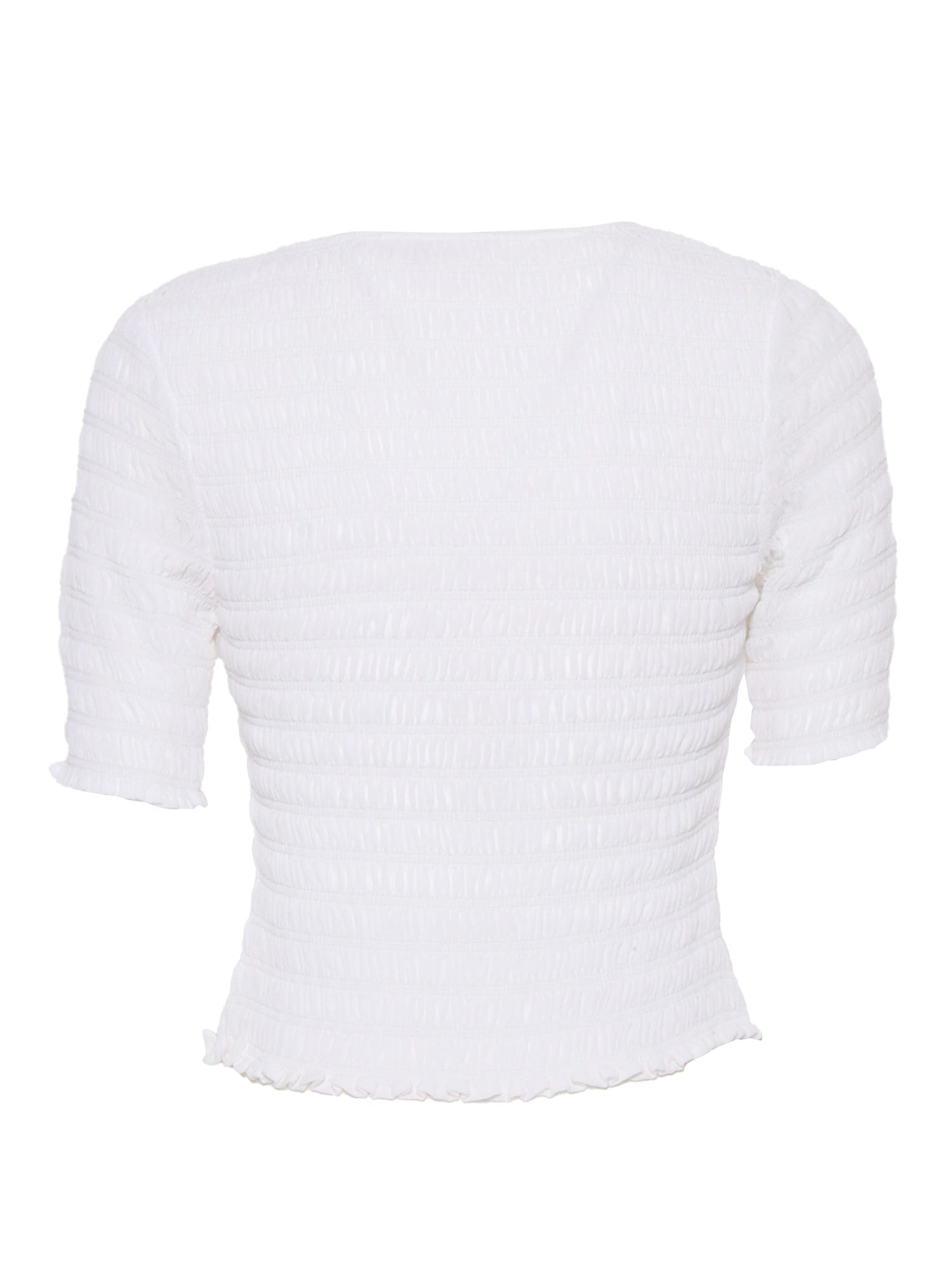 Shop Michael Kors White Elastic Stretch T-shirt