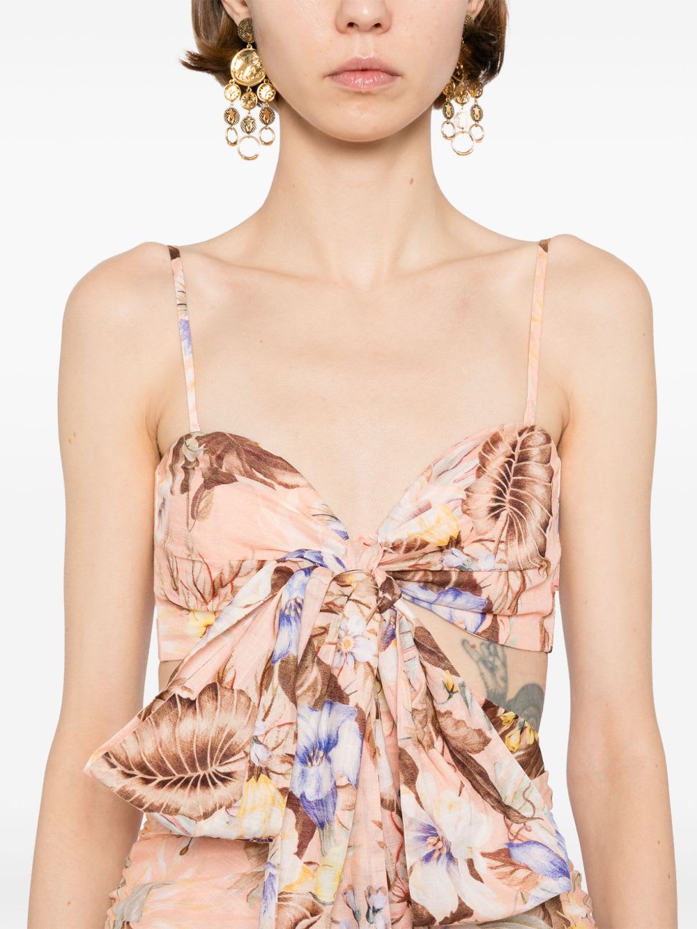 Zimmermann Coco Printed Cotton Mini Dress In Multi