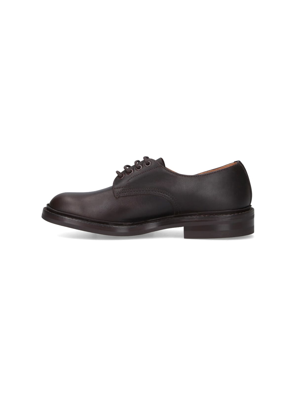 Tricker's Round Toe Brogues Featuring Stitched Detailing In Brown