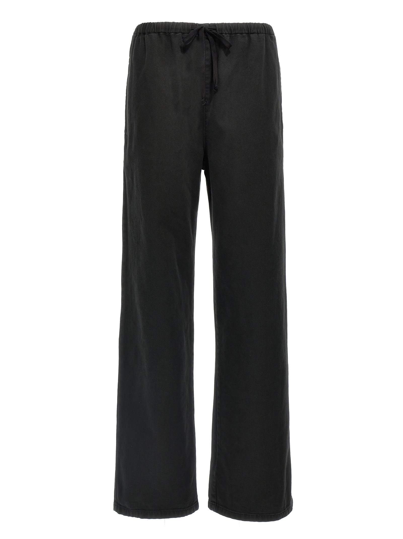 Shop Mm6 Maison Margiela Drawstring Pants In Black