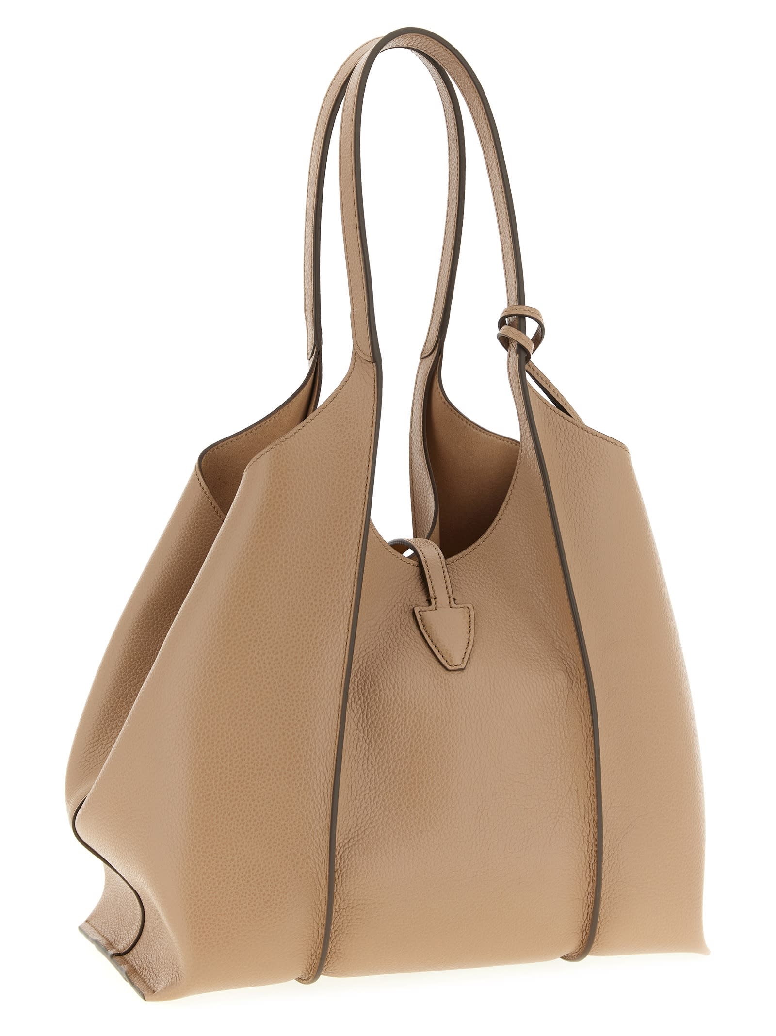 Tod's T Timeless Shopping Bag In Sand