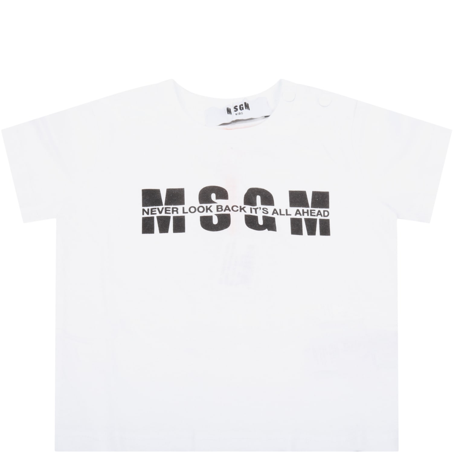 MSGM White T-shirt For Babykids With Logo