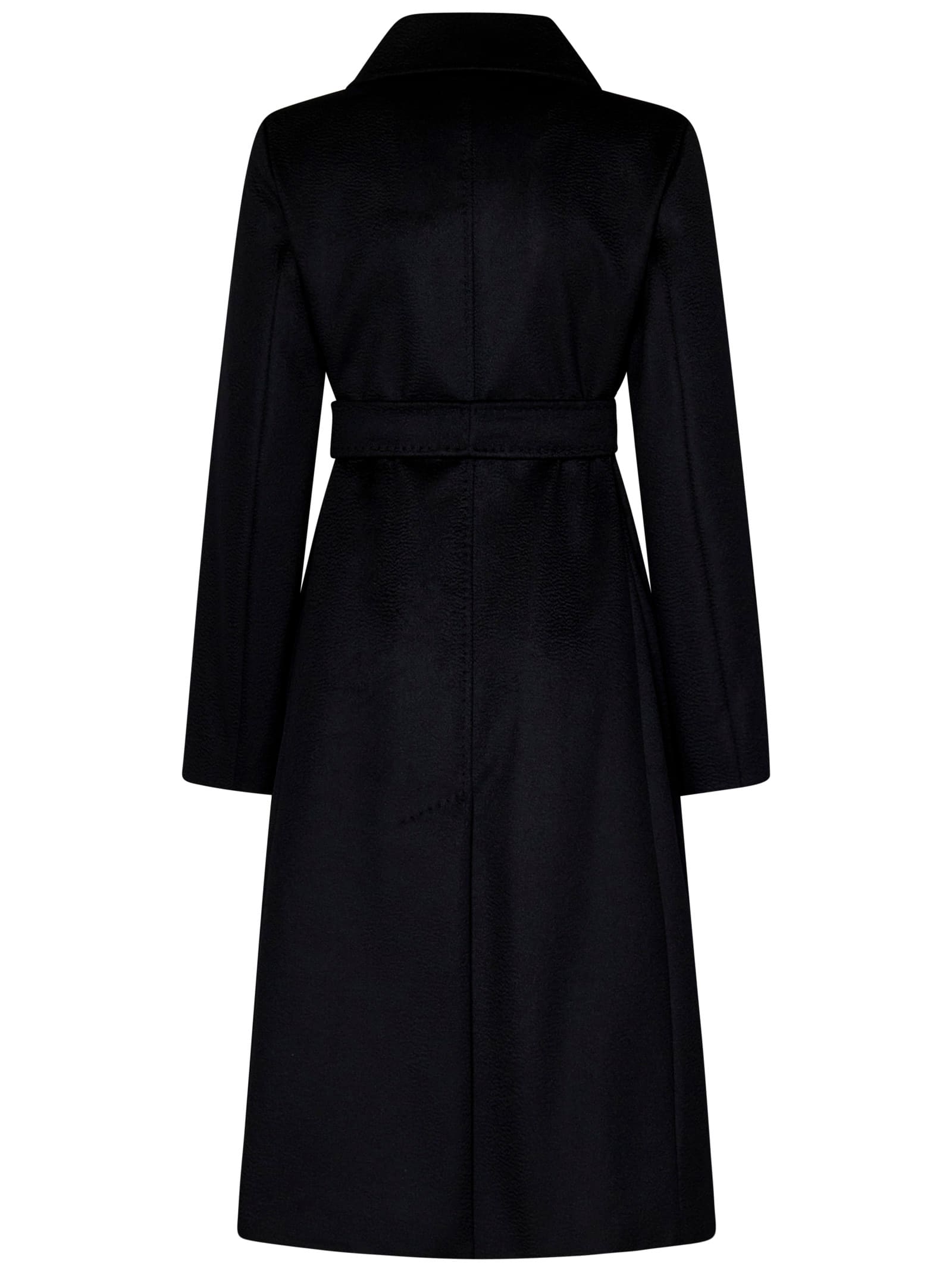 Shop Max Mara Maxmara Studio Bcollag Coat In Black