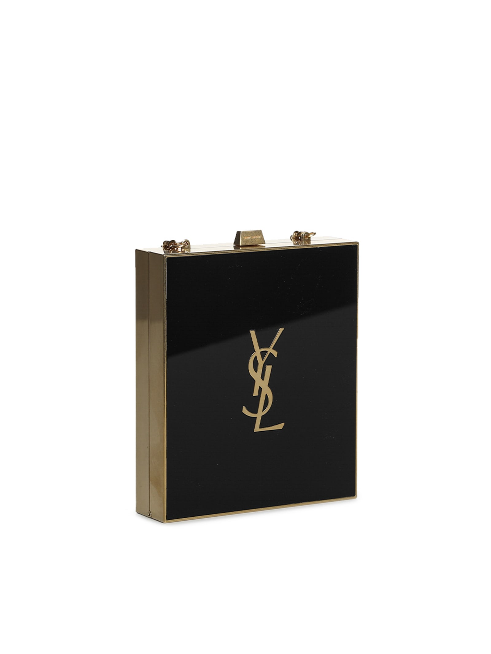 Saint Laurent Box Bag In Plexiglass And Metal In Balack/gold | ModeSens