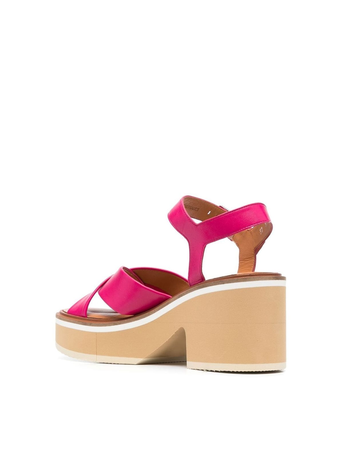 Shop Clergerie Charline9 Criss Cross Sandal With Closure At The Ankles In Hibis Nap