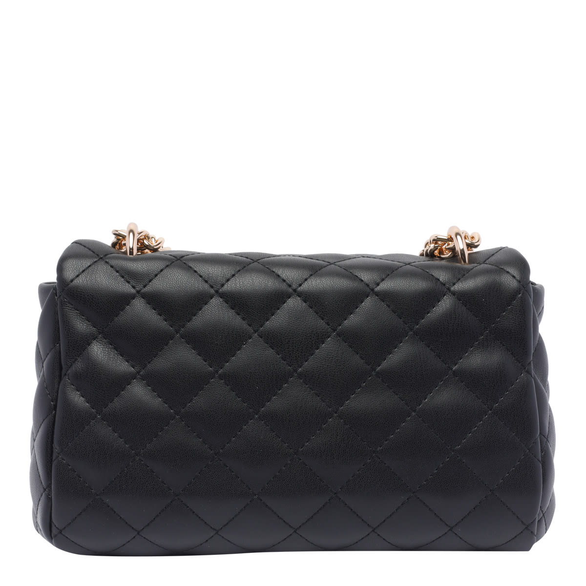 Liu •jo Quilted Rectangular Chain Strap Shoulder Bag In Black