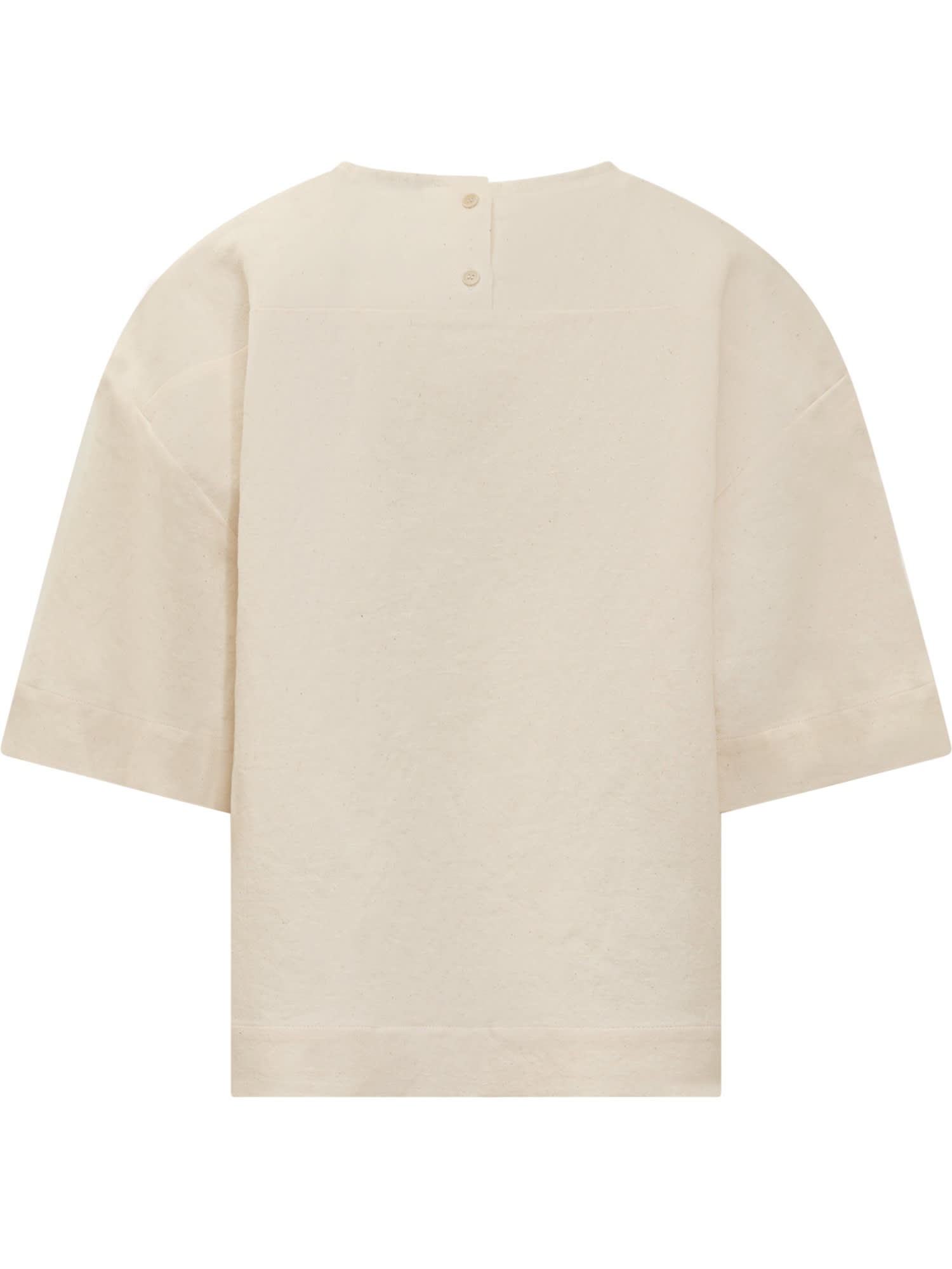 Shop Jw Anderson Boxy T-shirt In Cream