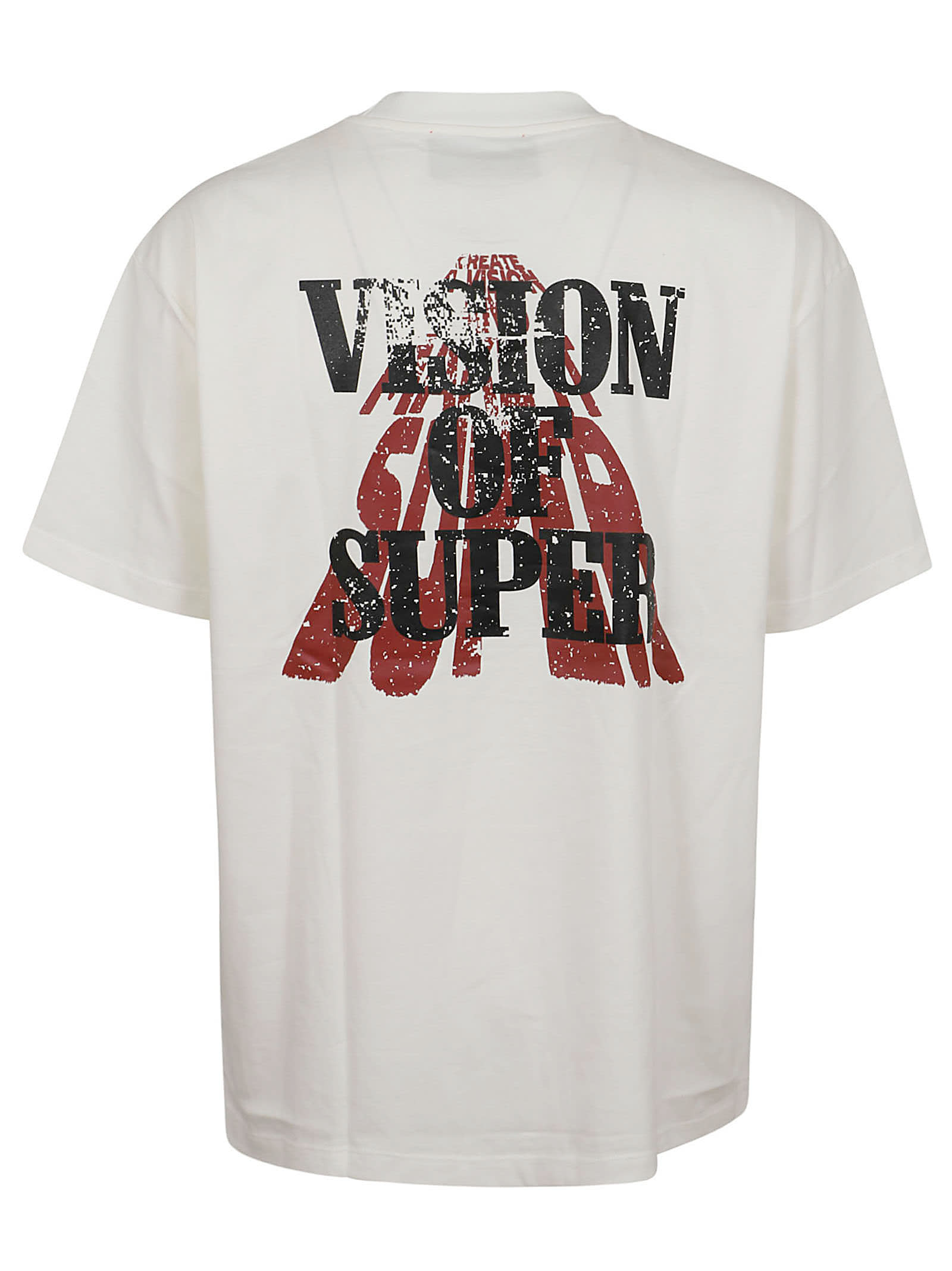 Shop Vision Of Super White T-shirt With Vision Slogan Print