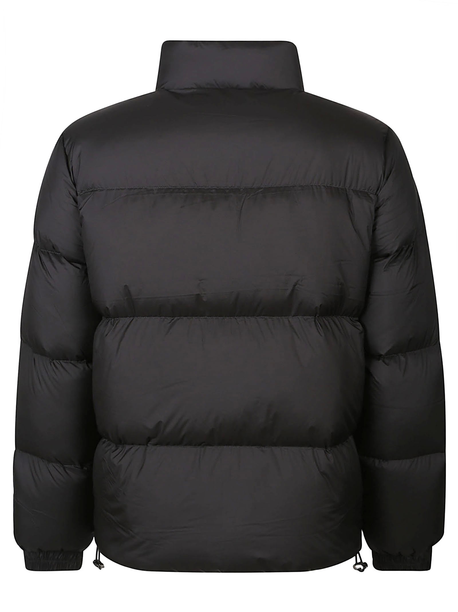 Shop Emporio Armani Logo Patch Down Jacket In Nero