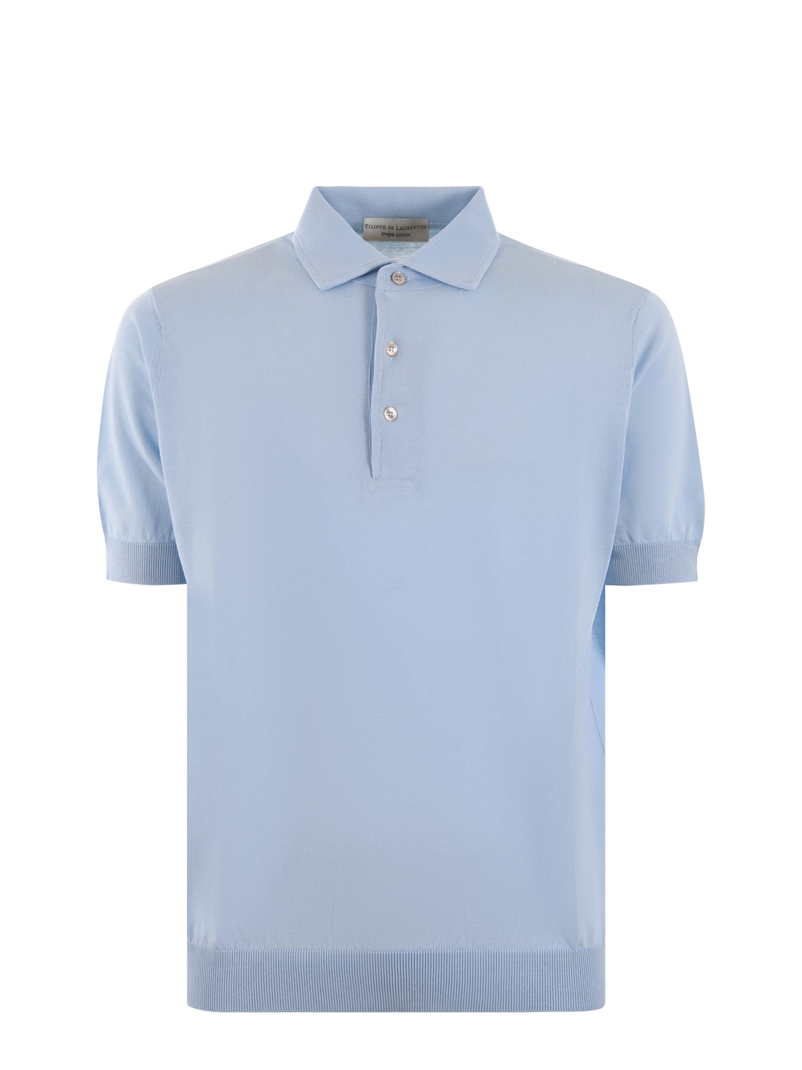 Filippo De Laurentiis Polo Shirt In Light Blue