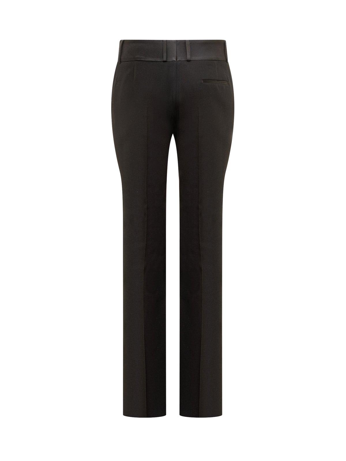 Shop Ferragamo Straight Leg Tailored Trousers In Black