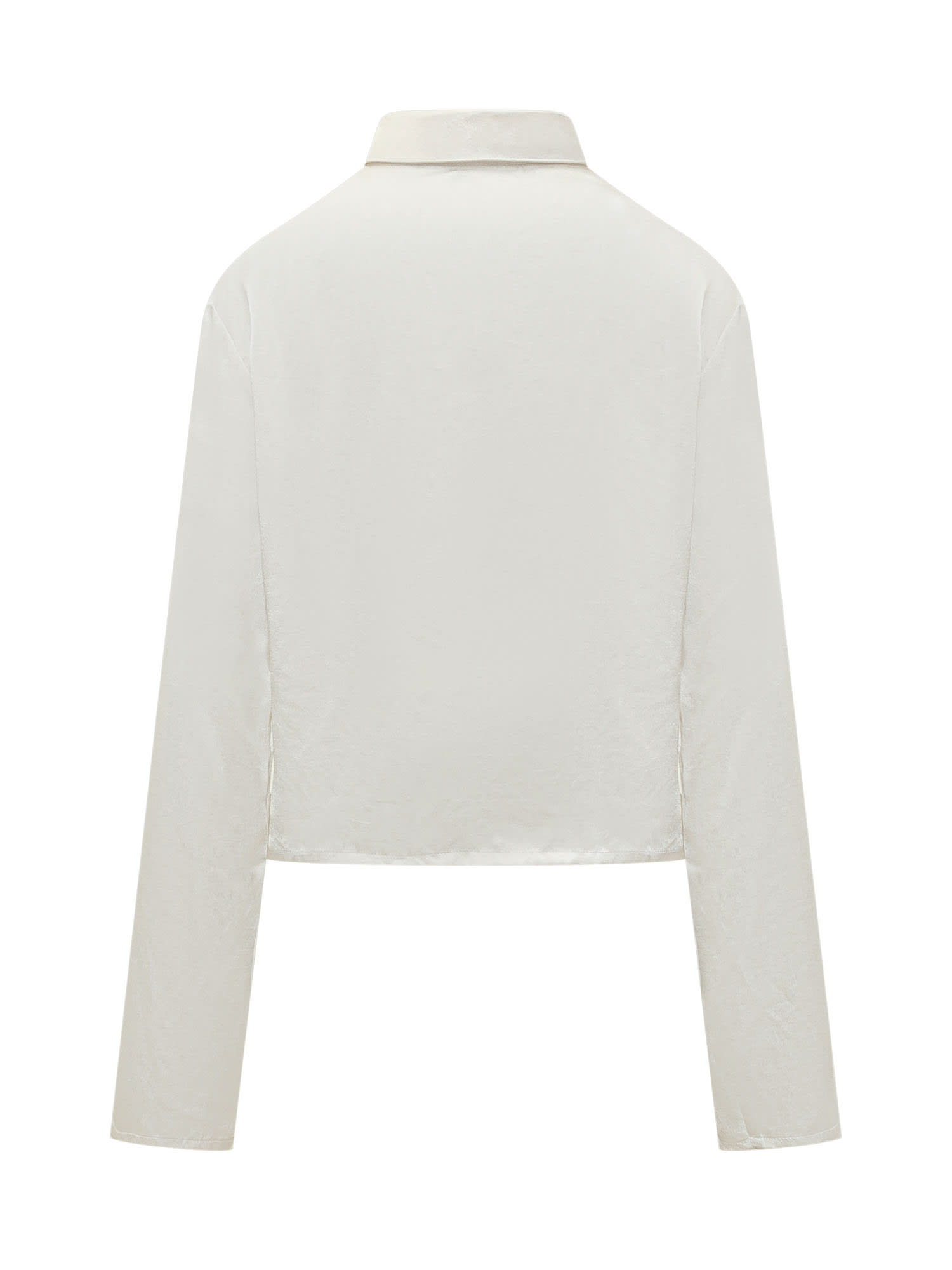 Shop Ludovic De Saint Sernin Crop Shirt In White