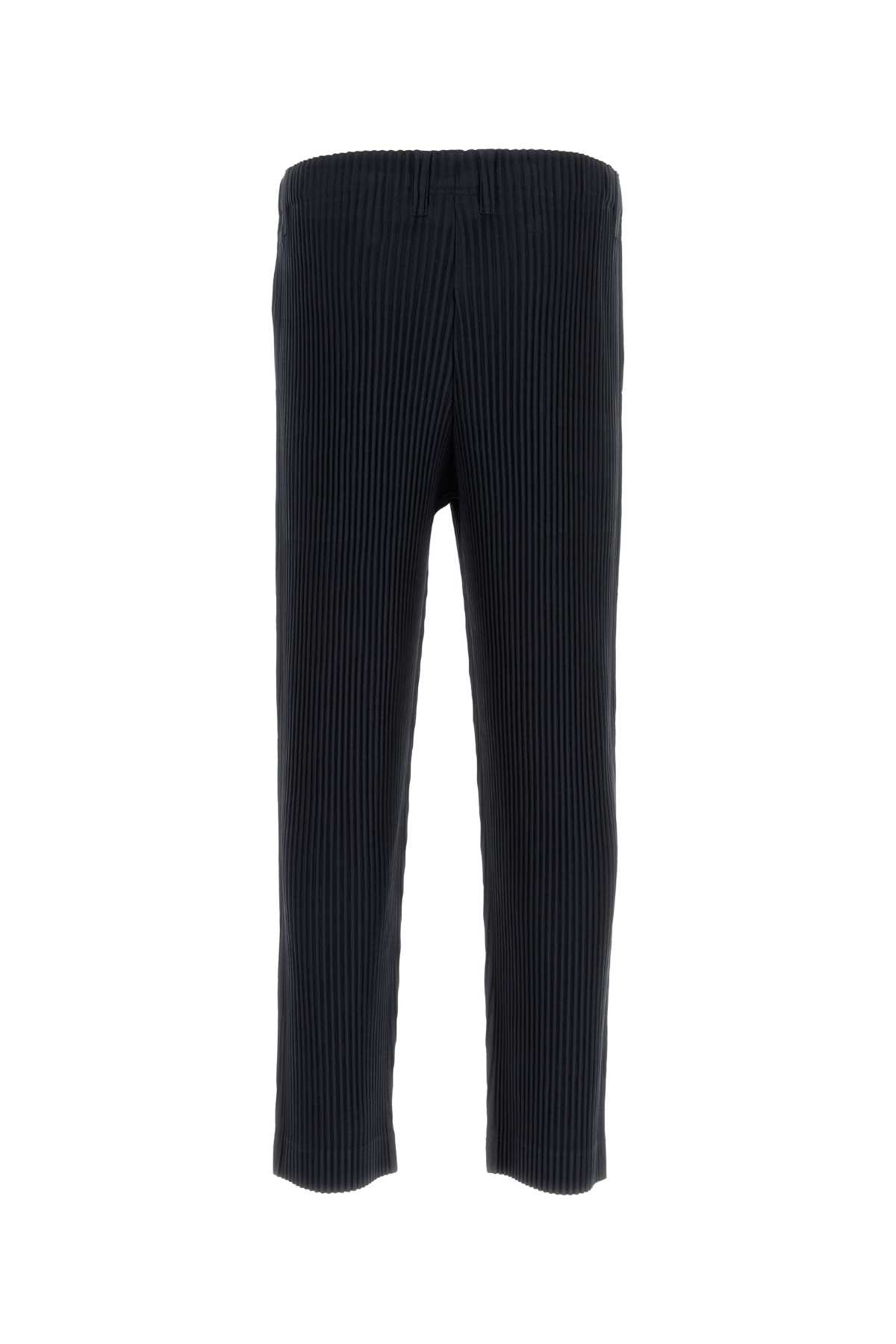 Shop Issey Miyake Midnight Blue Polyester Pant In Navy