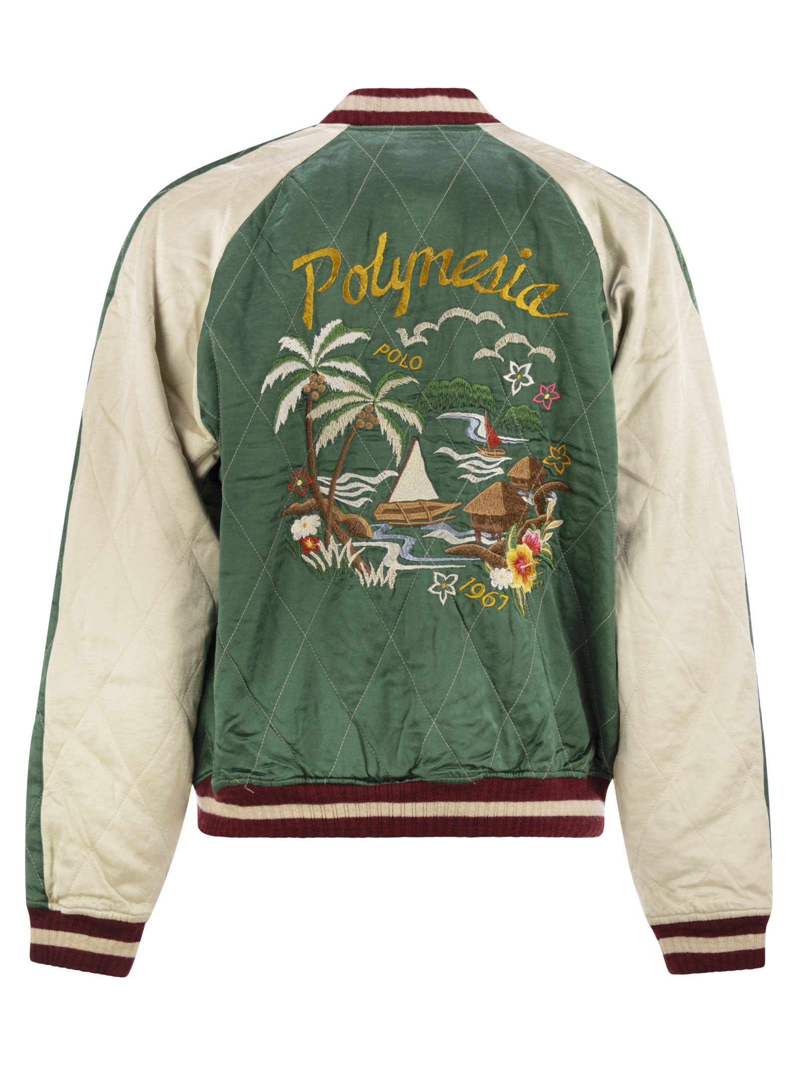 Polo Ralph Lauren Embroidered Quilted Bomber Jacket