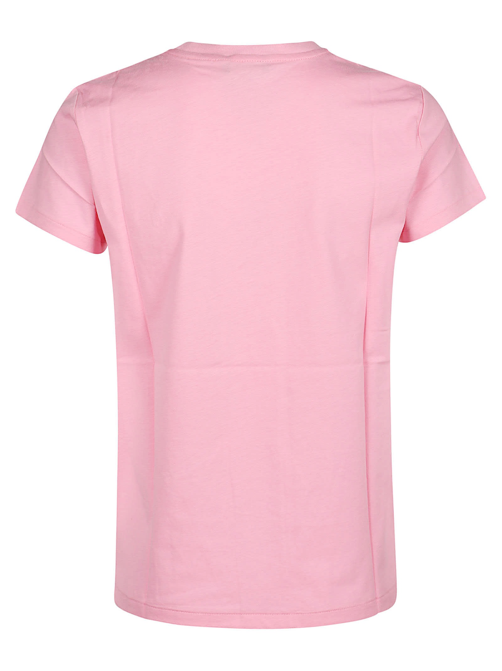 Shop Polo Ralph Lauren Logo Embroidered Regular T-shirt In Rosa
