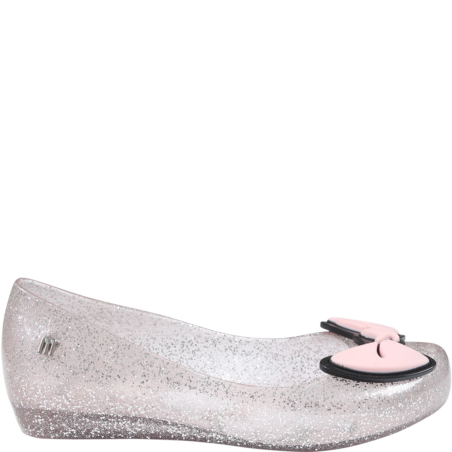 Melissa Kids' Clear Ballet Flats For Girl With Bow In Transparent