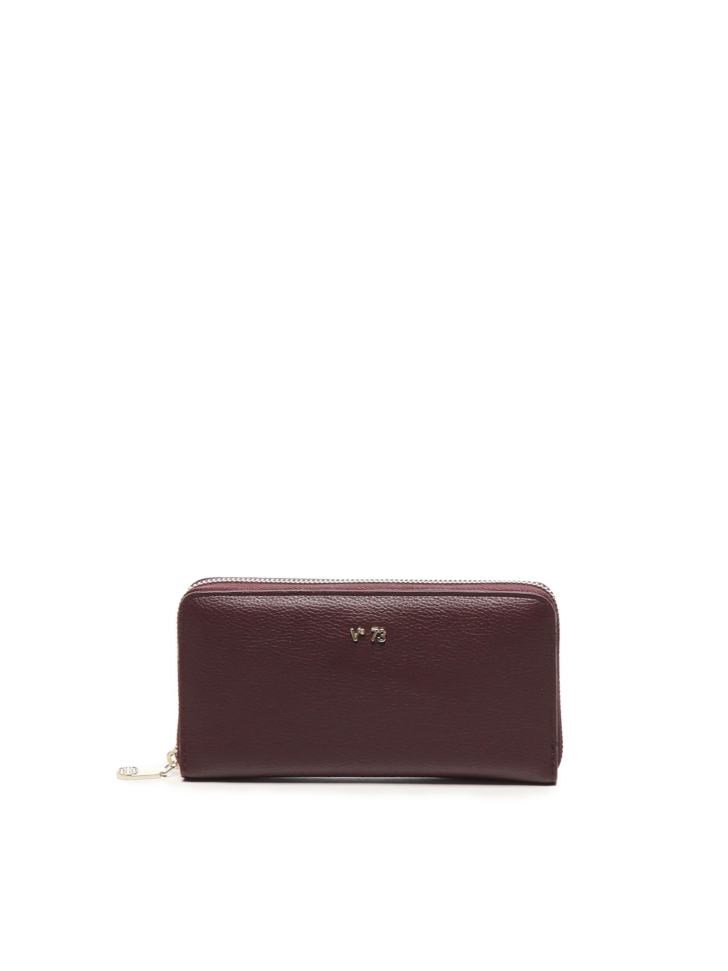 V73 Zip-around Wallet In Brown
