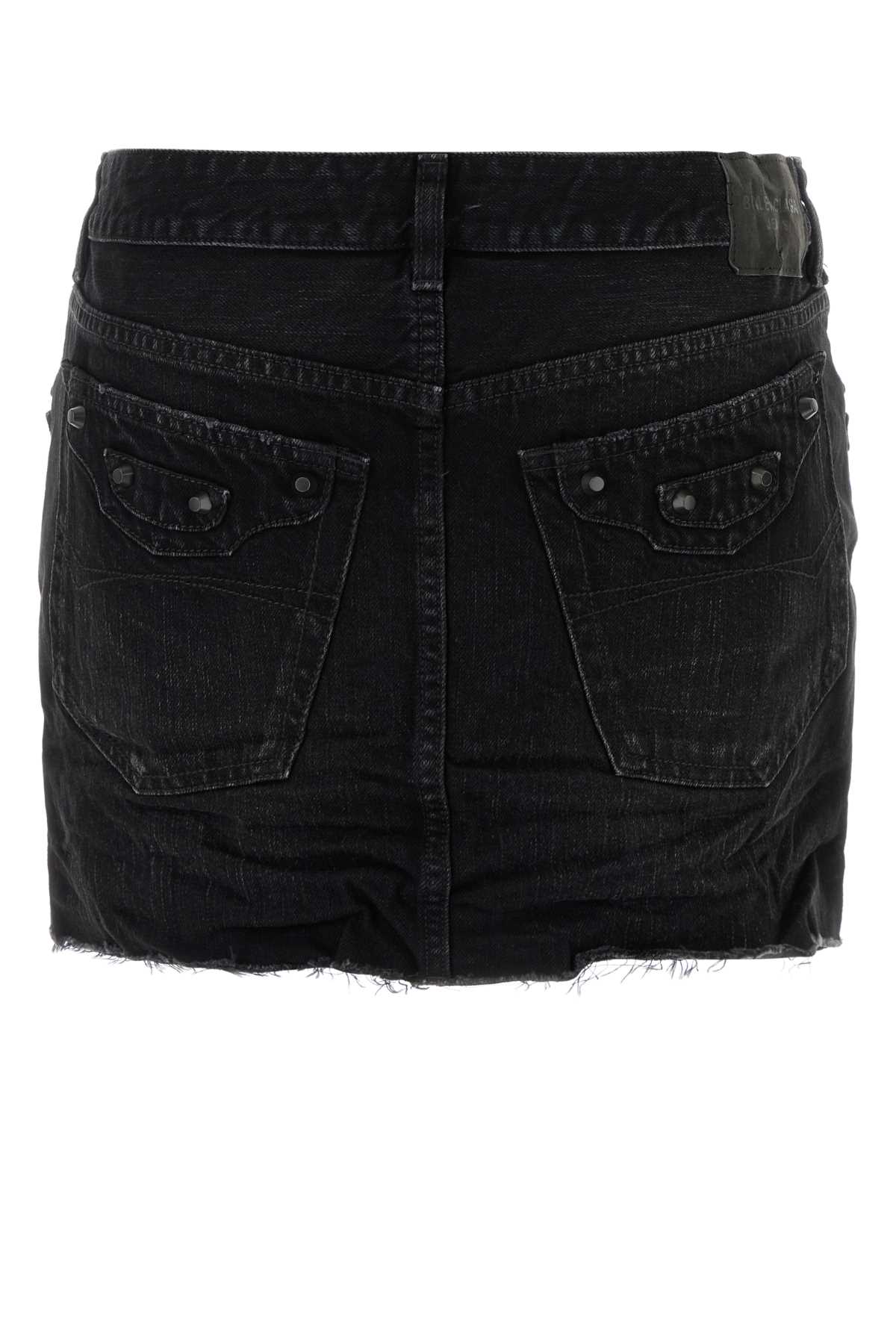 Balenciaga Urban Style Skirt With Pockets And Loops In Black