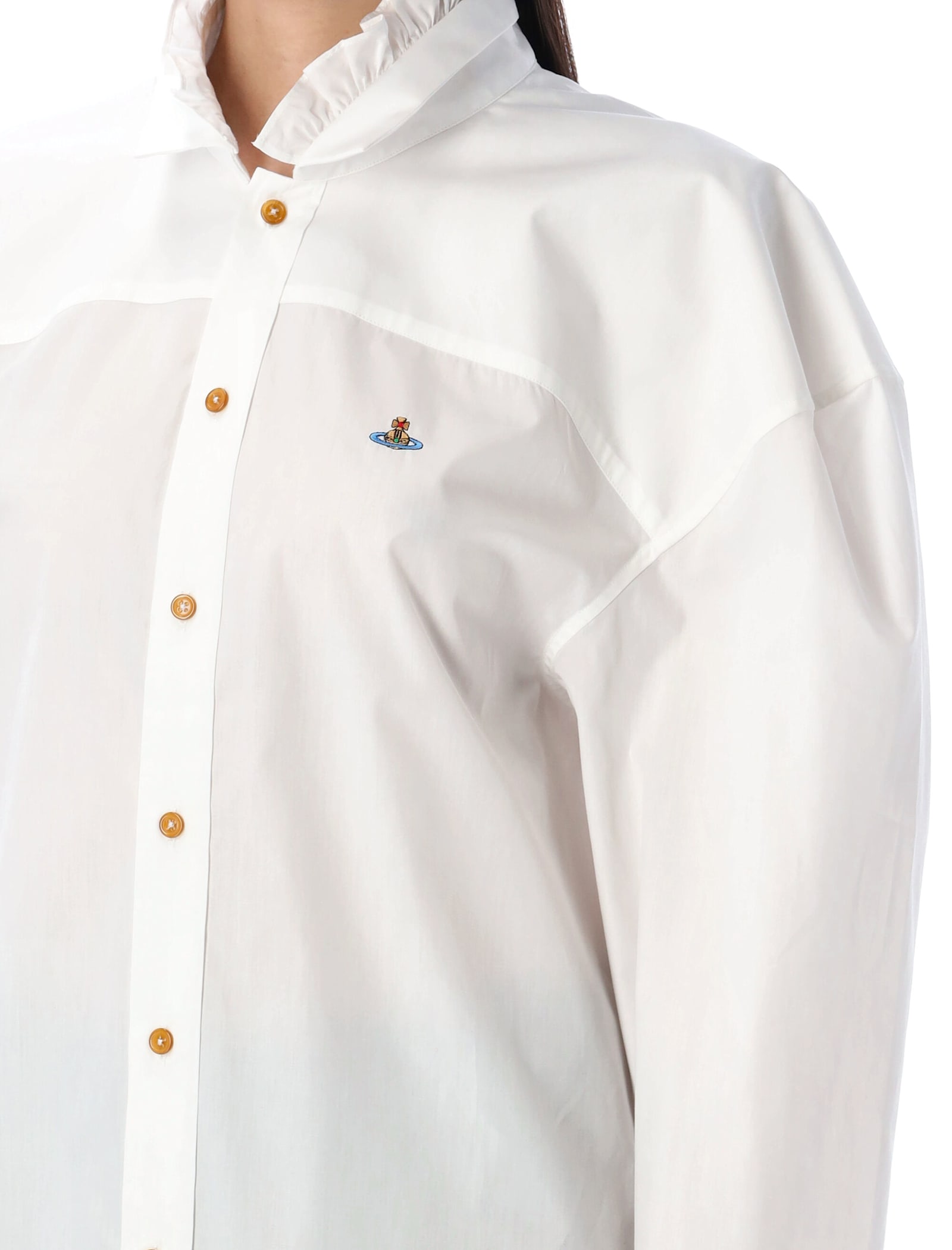 Vivienne Westwood Women White Football Shirt, S Luxury Shirts For Women Darveys In Neutral
