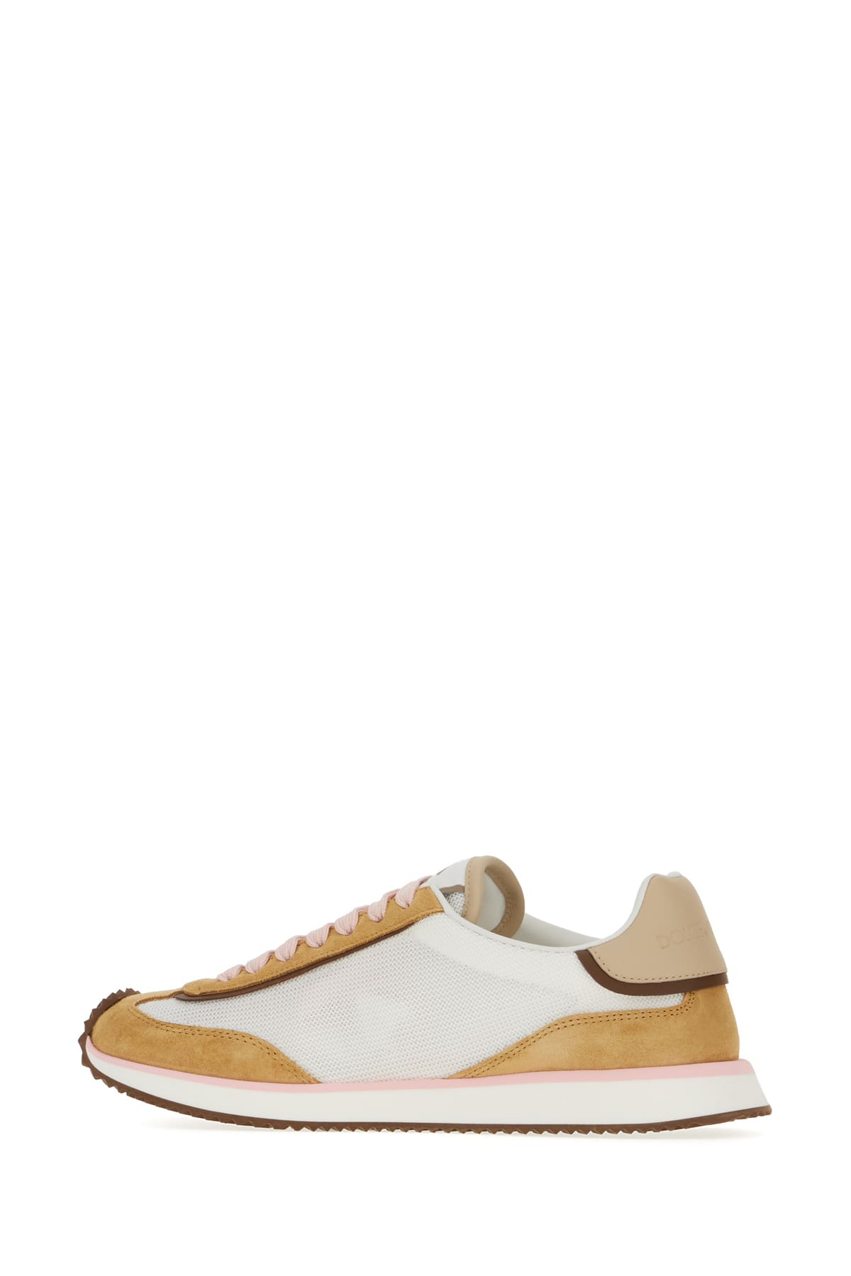 Shop Dolce & Gabbana Multicolor Suede And Polyester Sneakers In Bianco Cacao