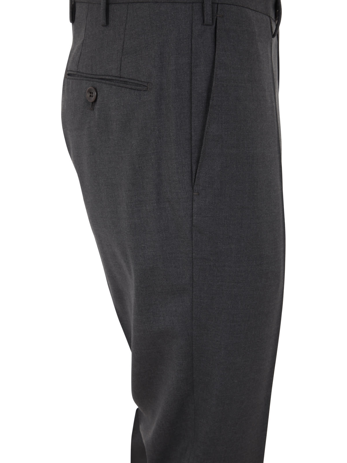 Shop Incotex Venezia 1951 Tropical Wool 130`s Slim Fit Trousers In Medium Grey