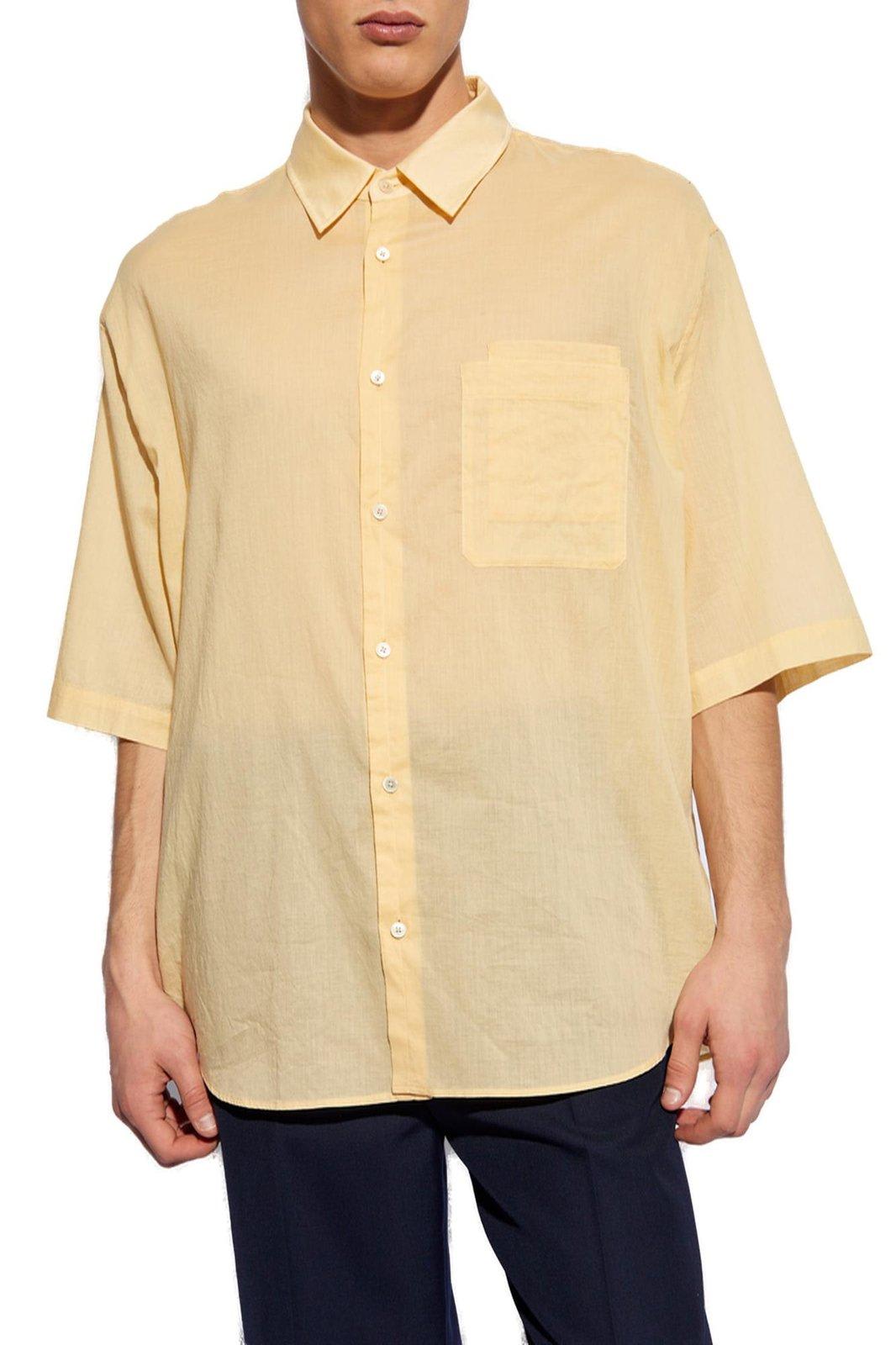 Shop Lemaire Short-sleeved Shirt In Ice Apricot