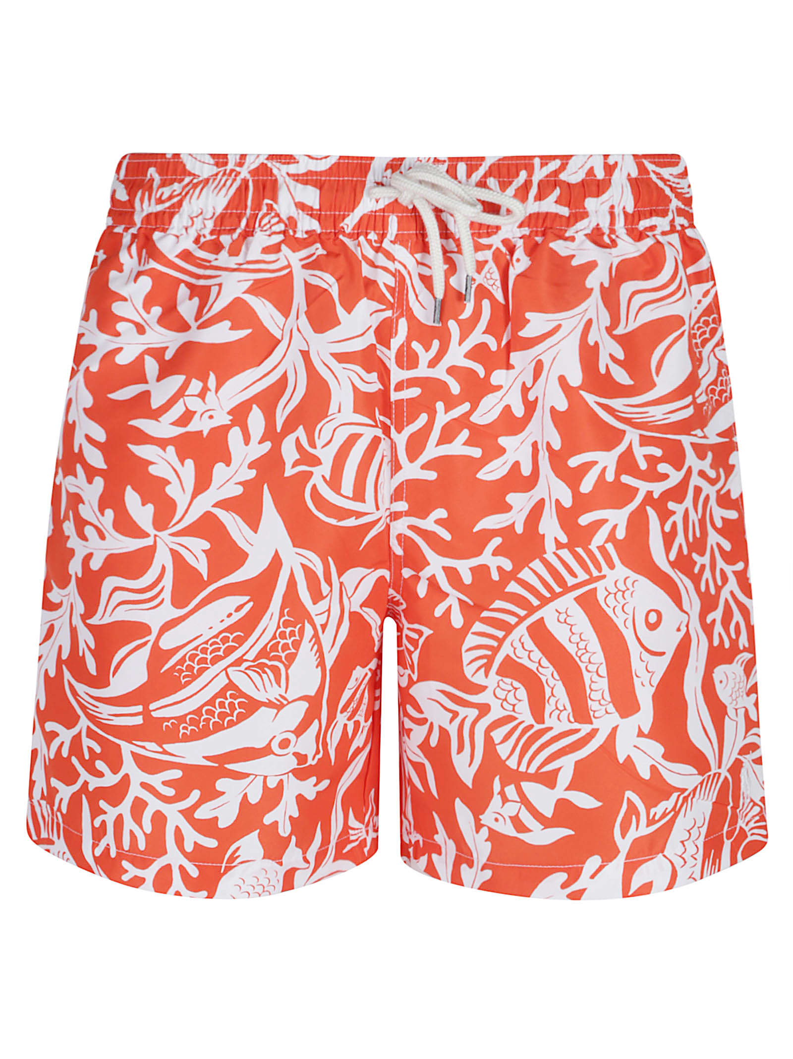 Polo Ralph Lauren Drawstring Traveler Classic Swim Trunks In Orange