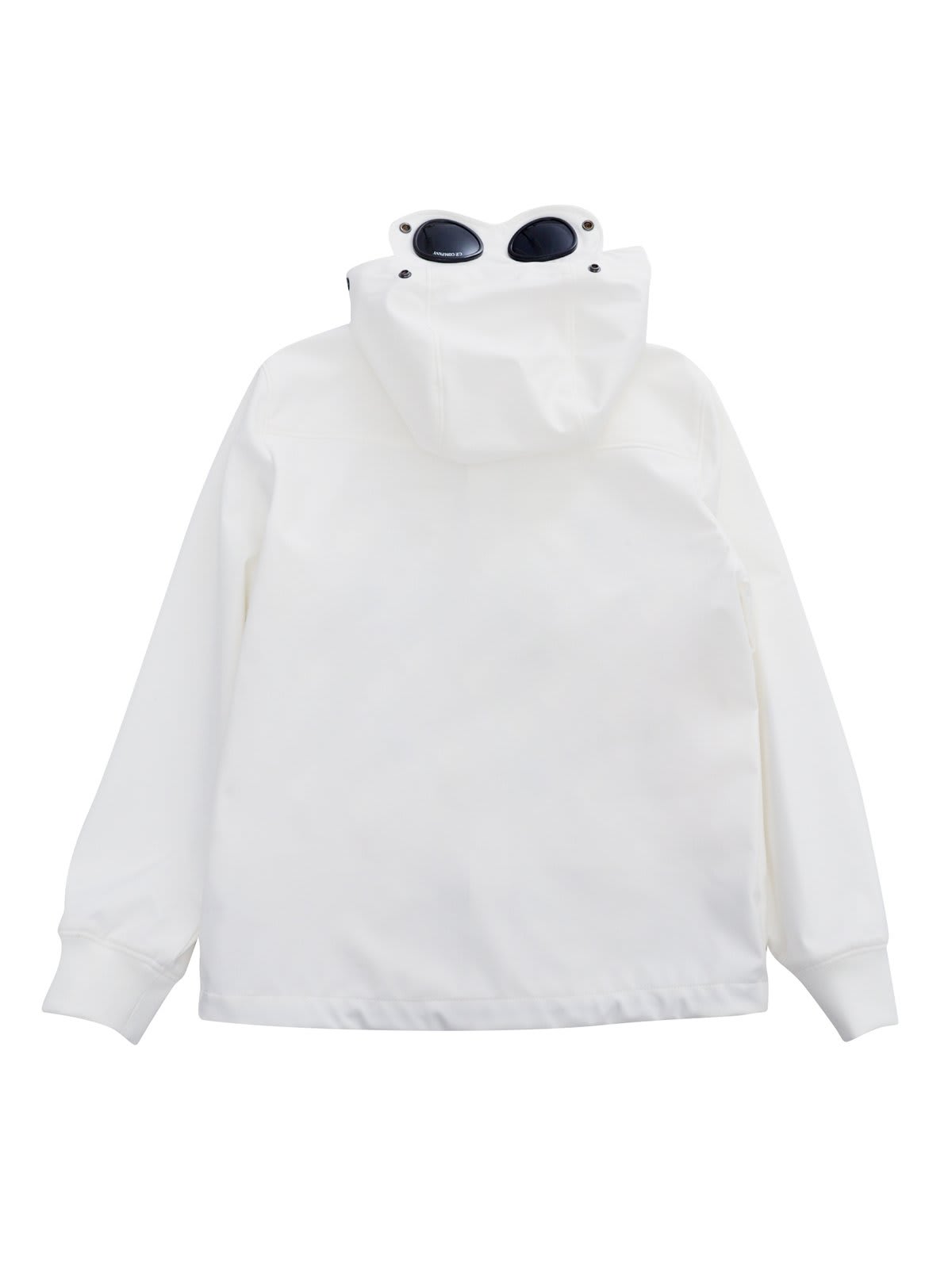C.P. COMPANY GOGGLES-DETAILED ZIP-UP HOODED JACKET