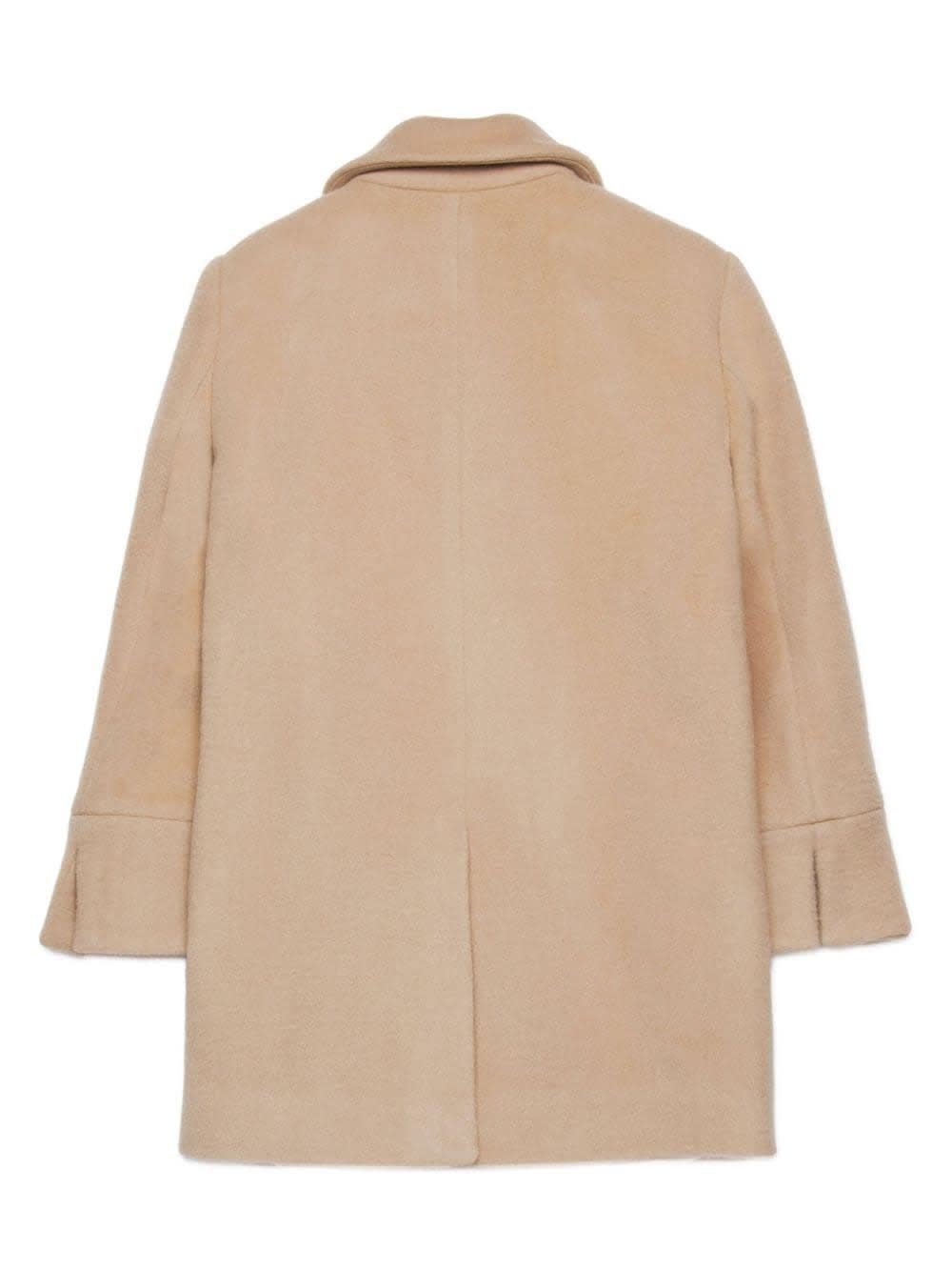 MAX&AMP;CO. BEIGE WOOL SINGLE-BREASTED COAT 