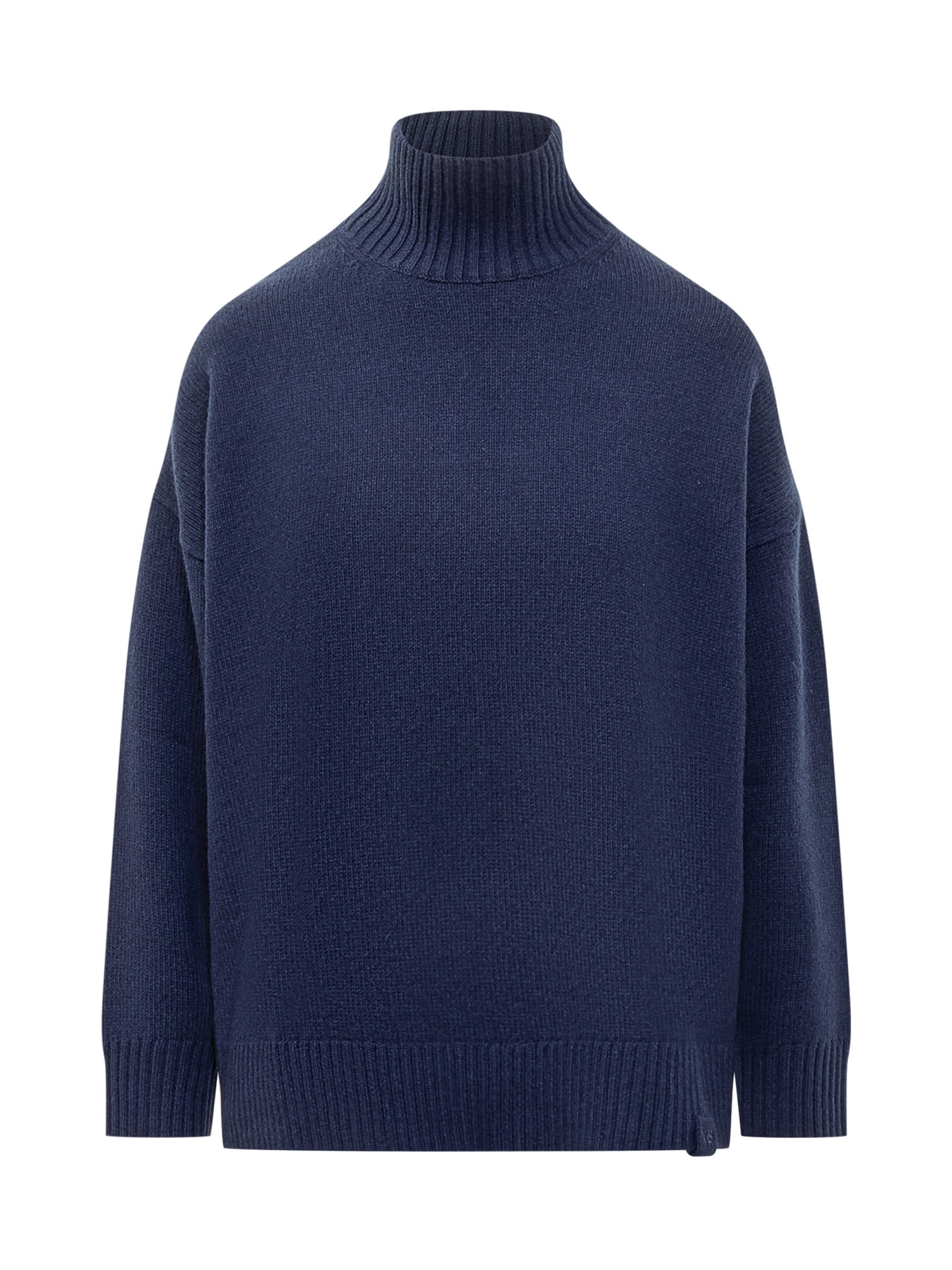 Shop Victoria Beckham High Neck Sweater In Navy