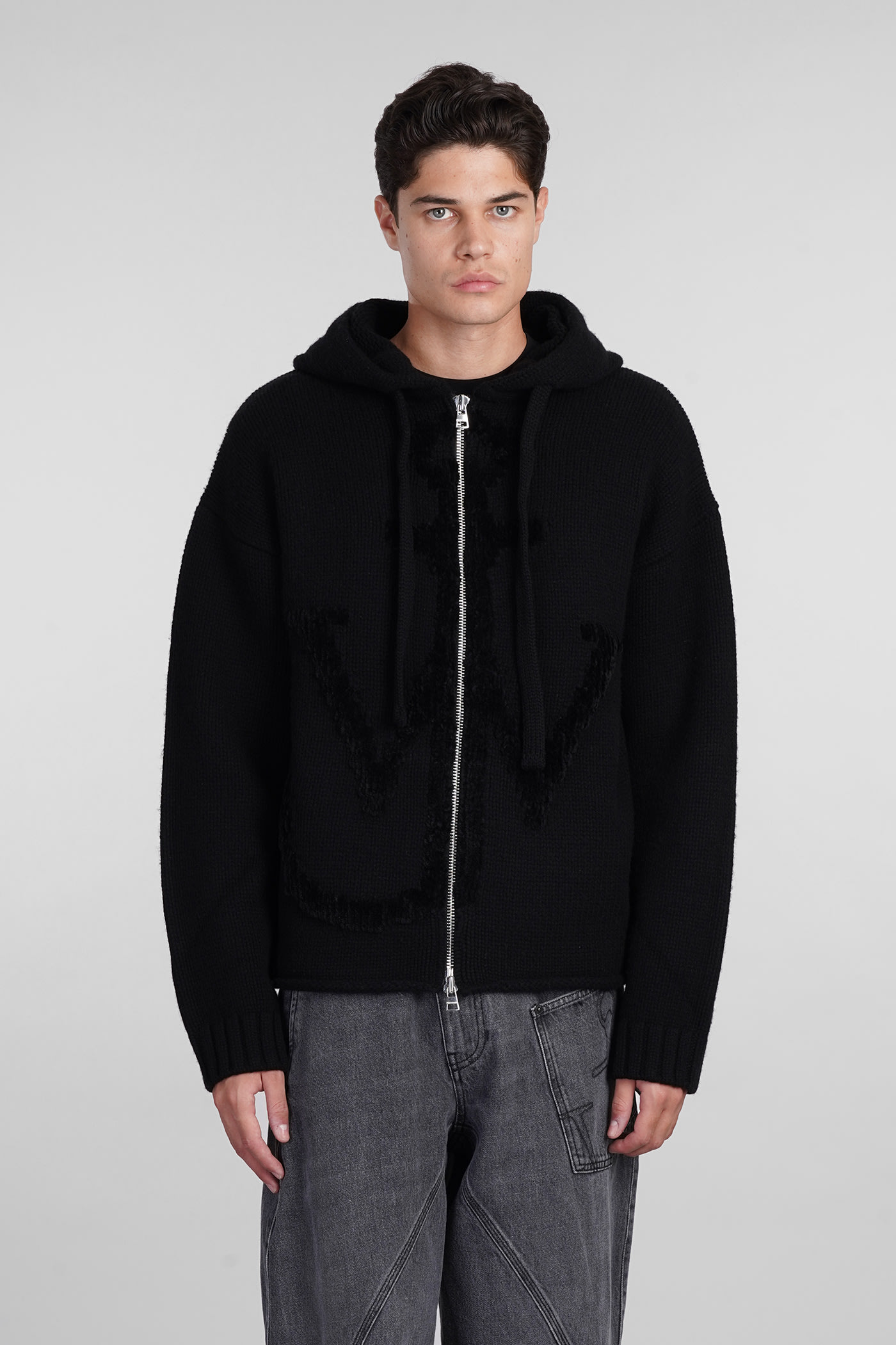 Shop Jw Anderson Sweatshirt In Black Wool