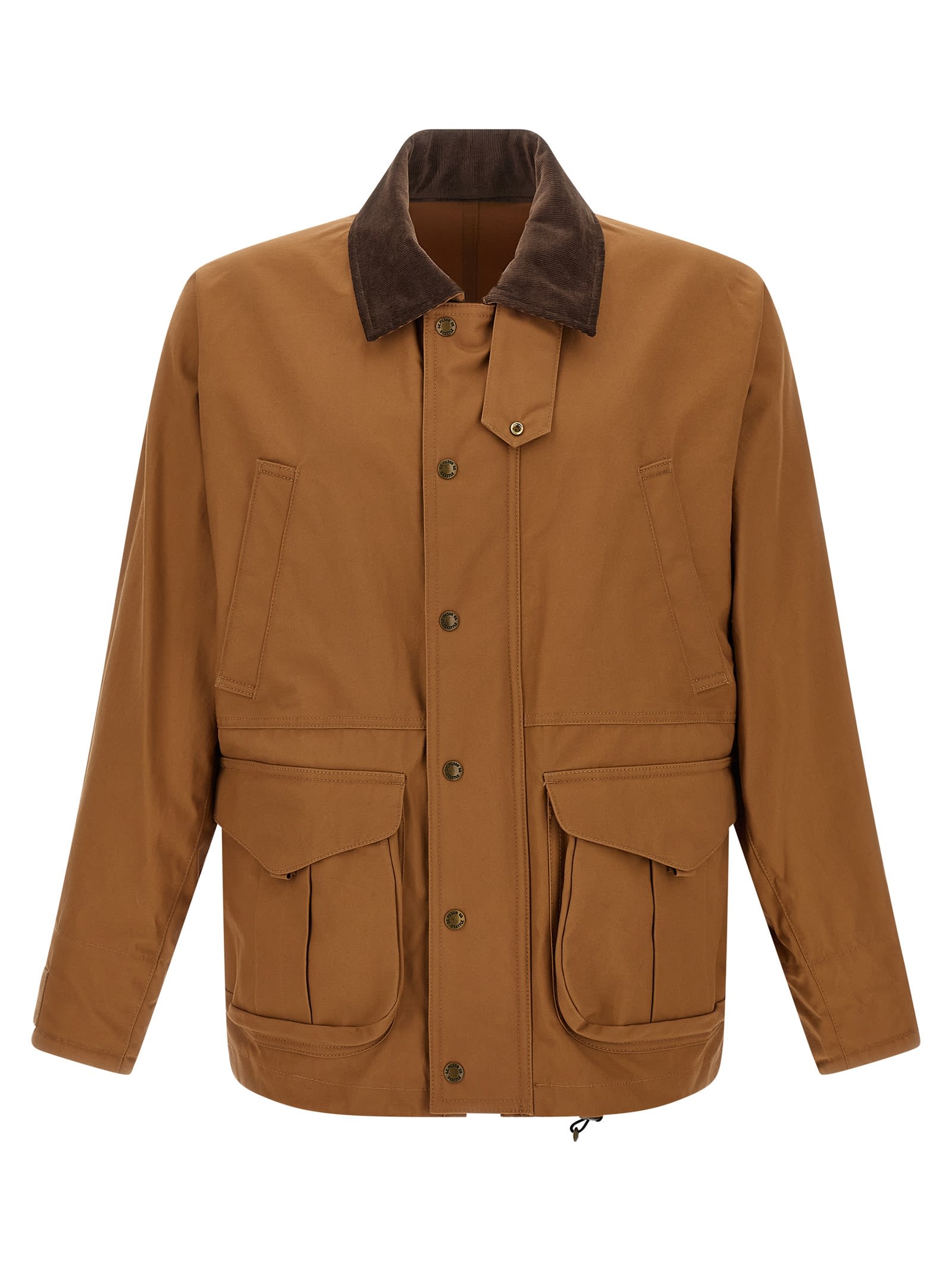 Junya Watanabe X Filson Corduroy-collar Check-insert Jacket In Brown