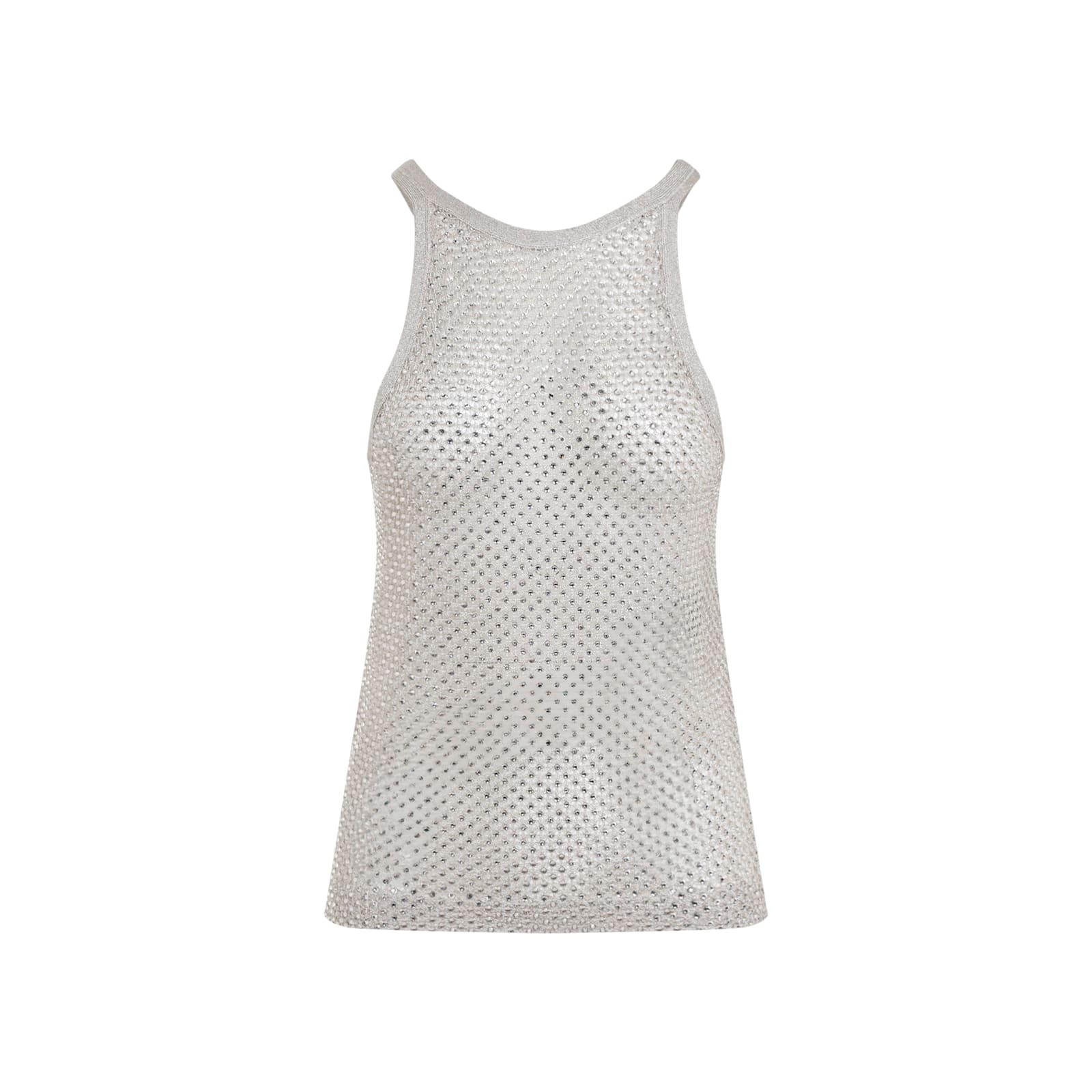 Tom Ford Lurex Knit Beige Viscose Top In Metallic