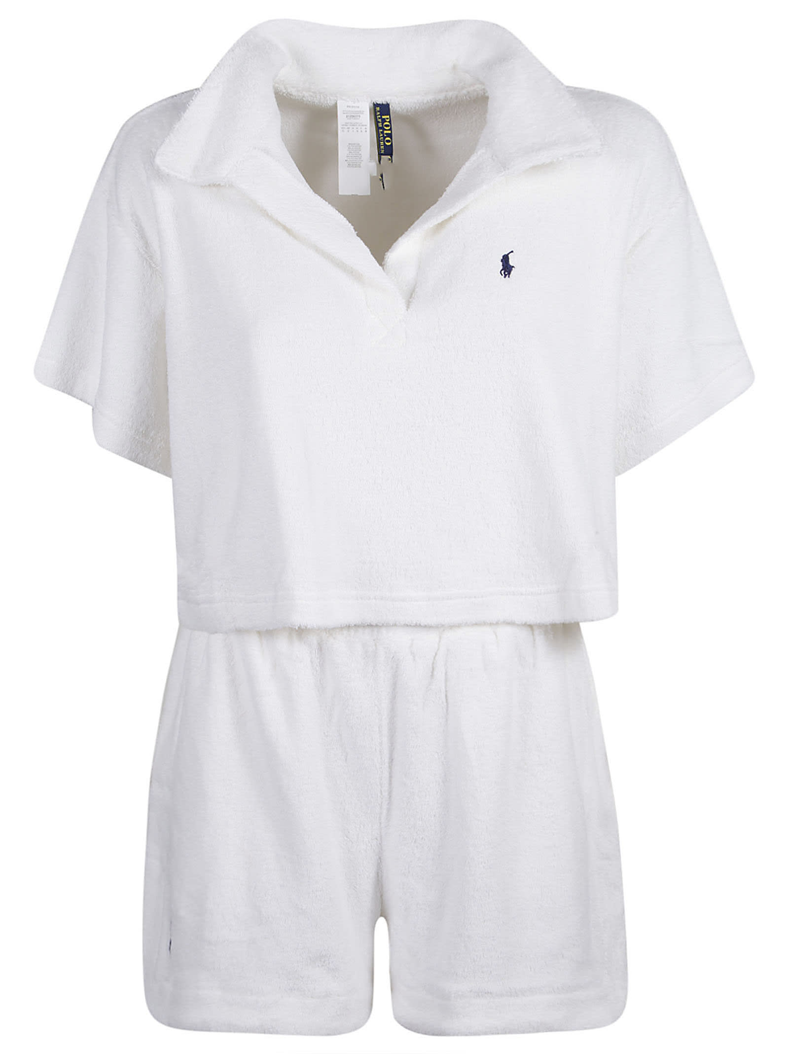 Polo Ralph Lauren Twin Set Logo Polo & Shorts In White