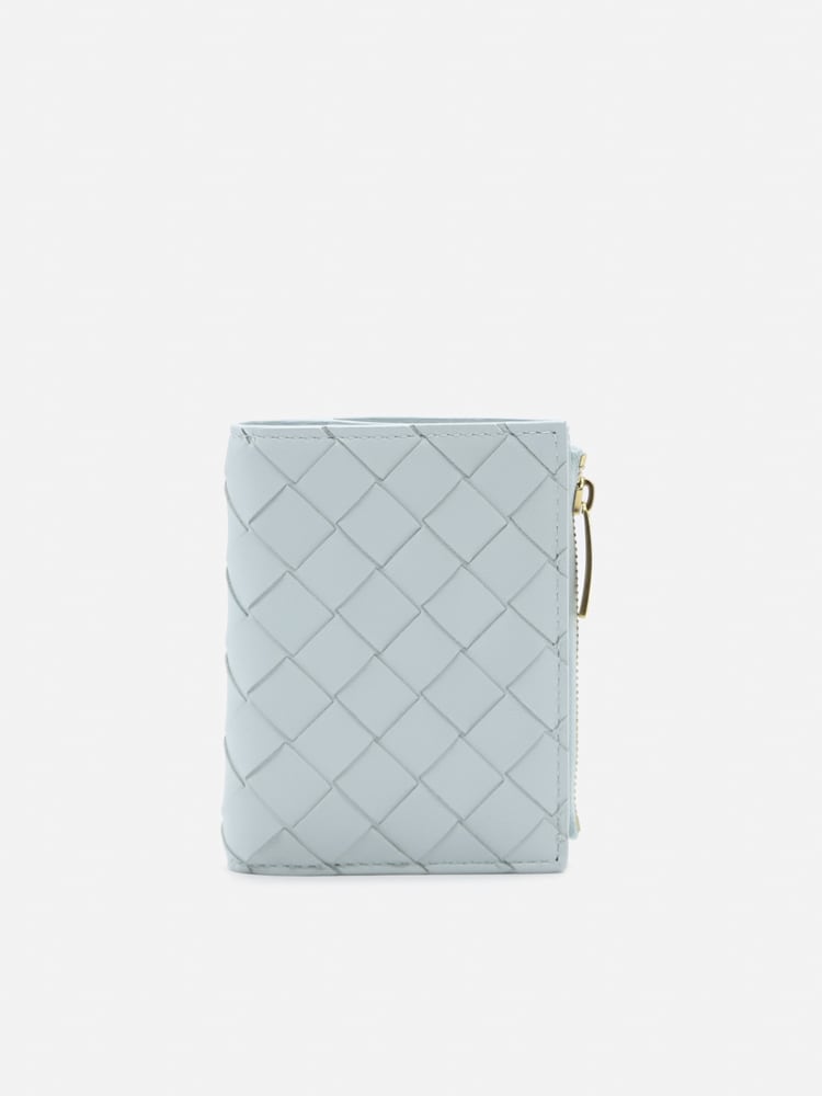 Bottega Veneta Leather Wallet With Woven Pattern