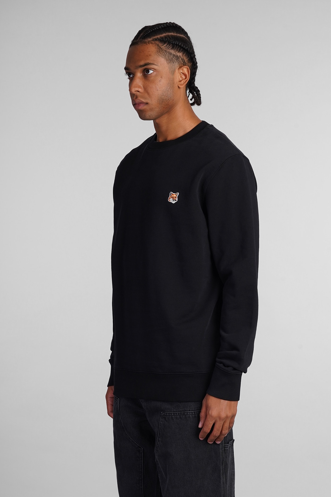 Shop Maison Kitsuné Sweatshirt In Black Cotton