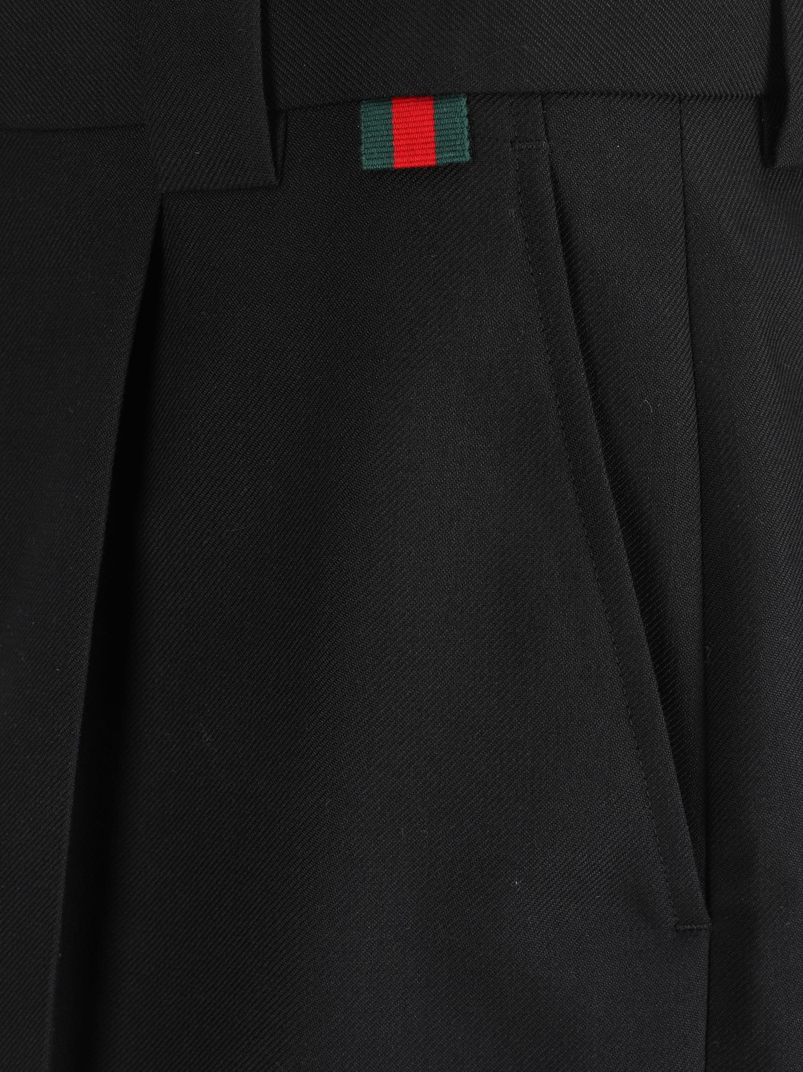 Shop Gucci Trousers In Black/mix