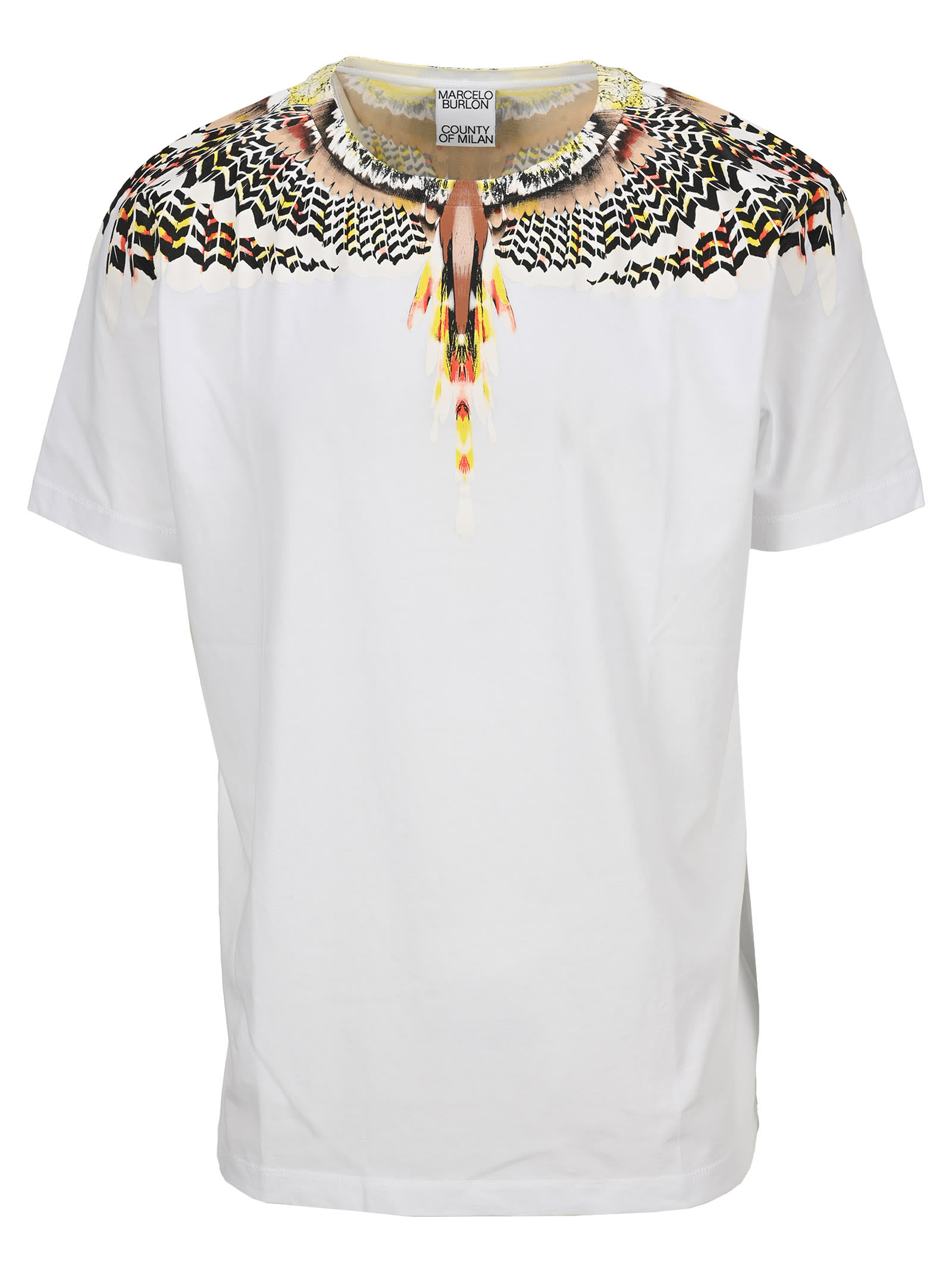 Shop Marcelo Burlon County Of Milan Grizzly Wings T-shirt In White Brown