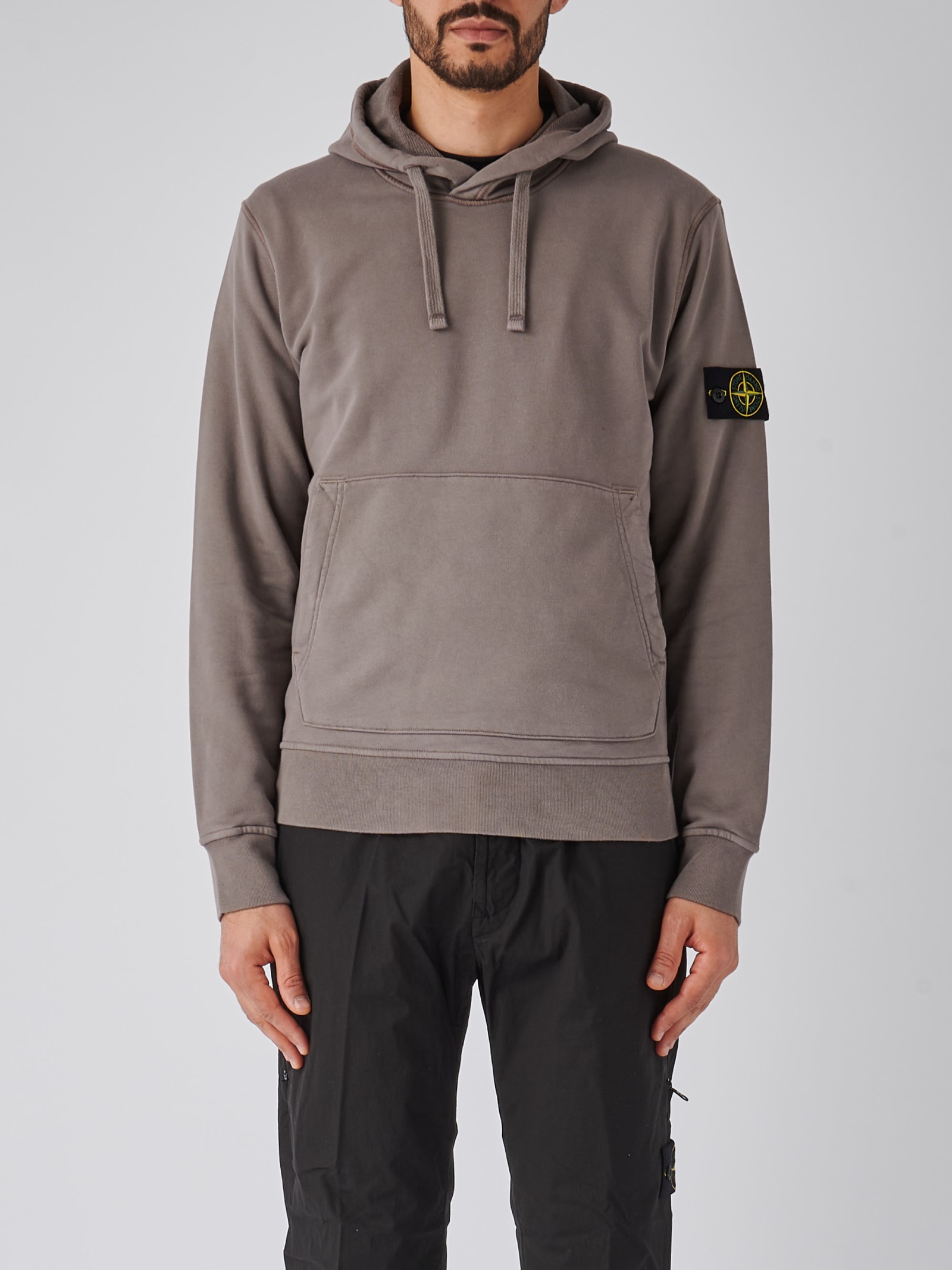 Shop Stone Island Felpa Sweatshirt In Grigio