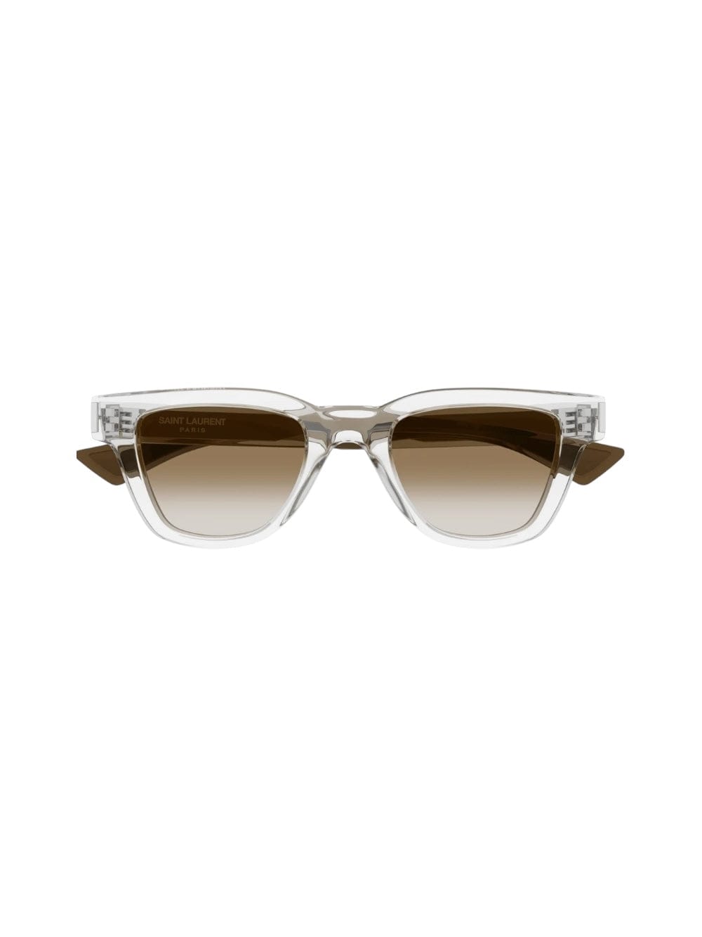 Saint Laurent Sl 790005 Crystal Crystal Green Sunglasses In Gray