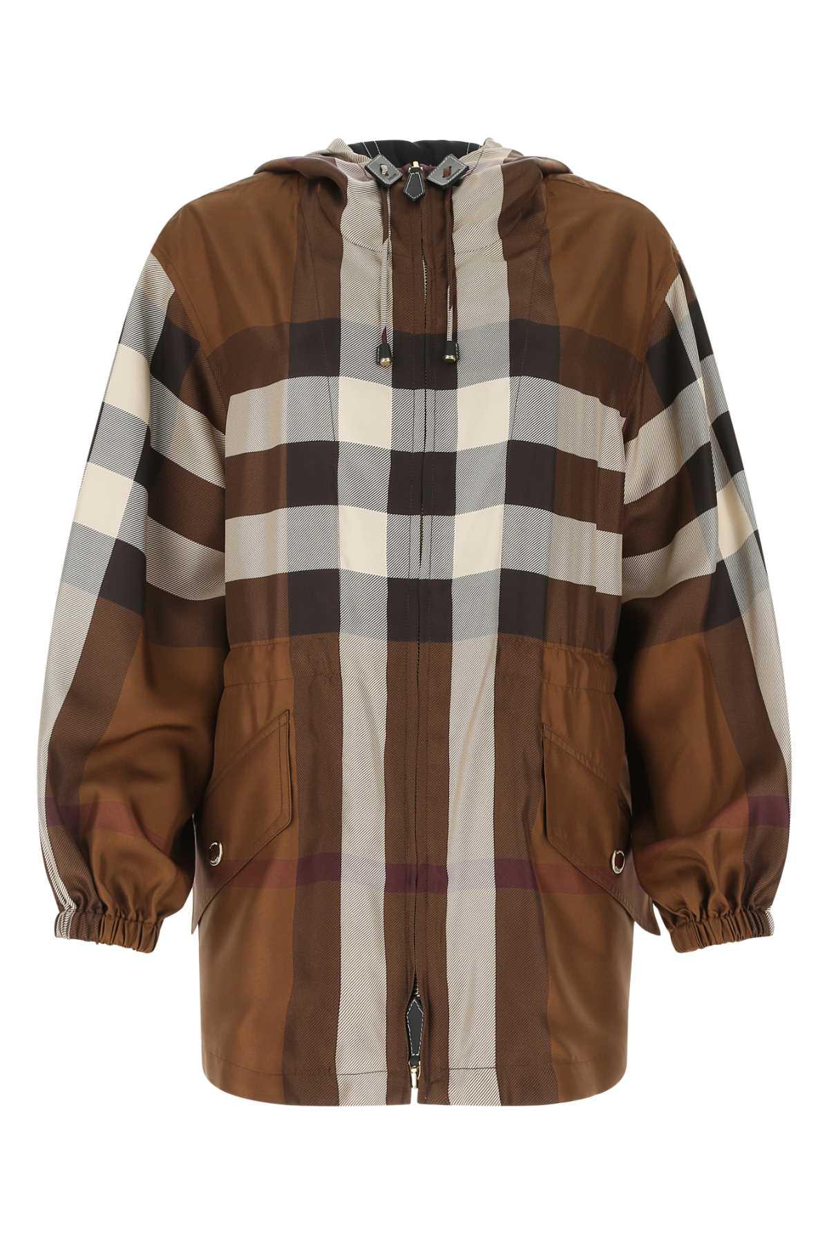 Burberry Check Lightweight Hooded Jacket