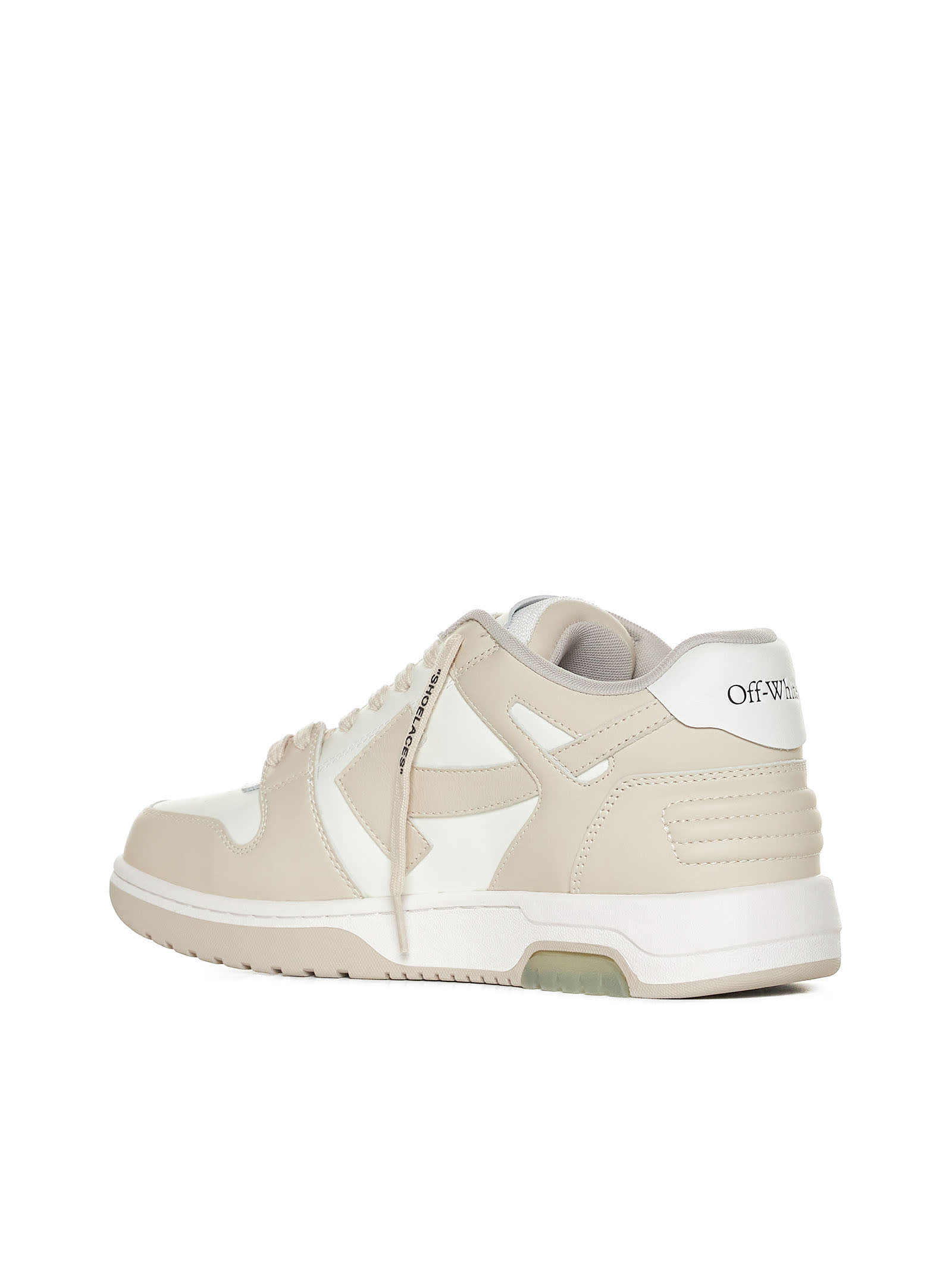 Off-white White Out Of Office Sneakers In Beige