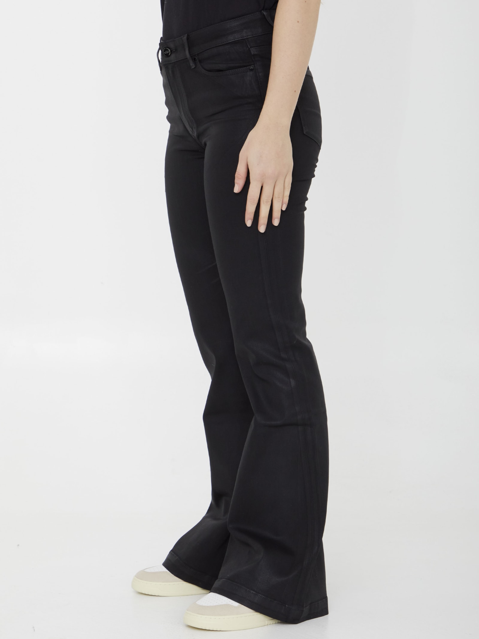 Shop Paige Genevieve Trousers In Black