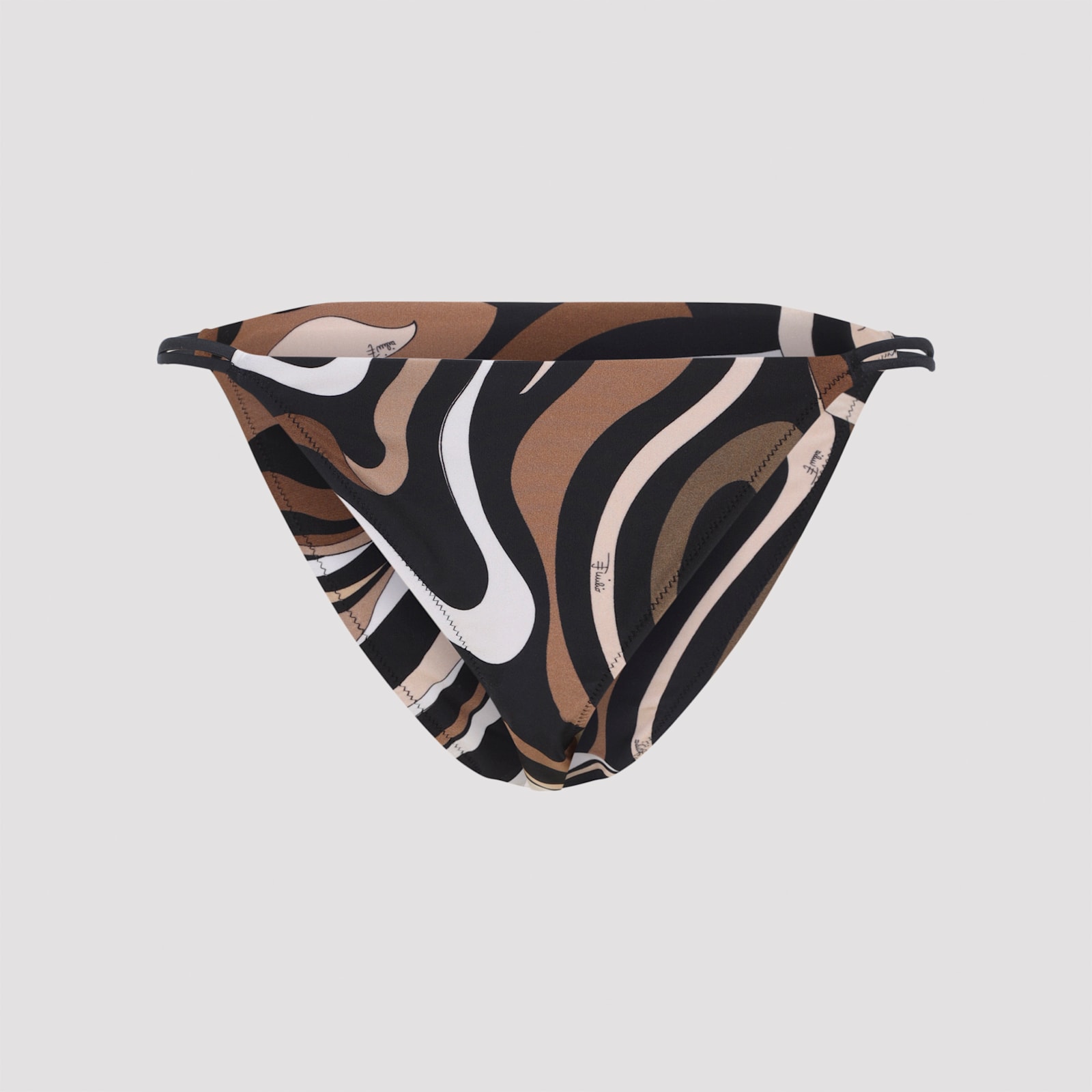 Pucci Abstract Patterned High-waisted Bikini Bottom In Multi