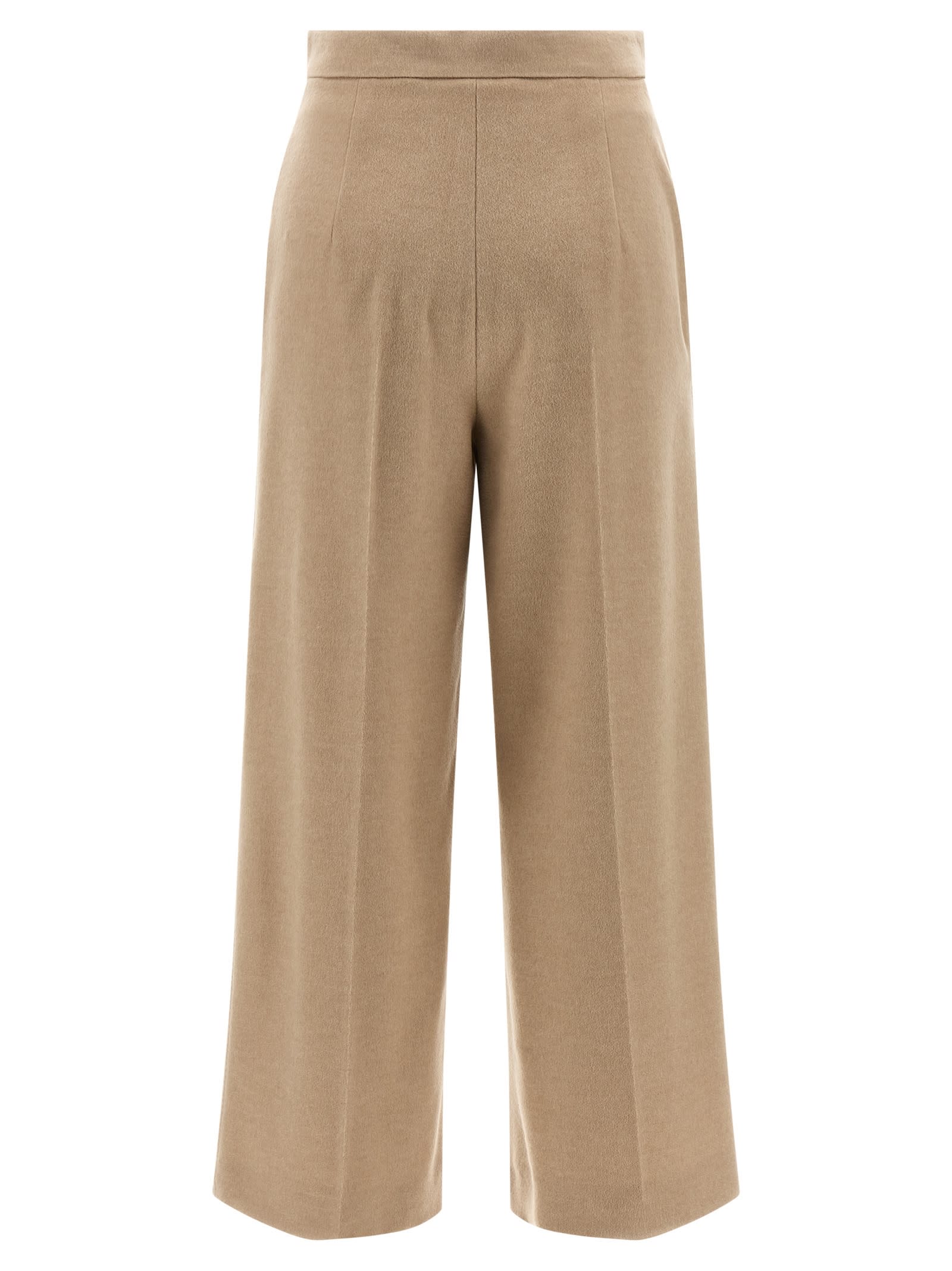 Max Mara Beige Marengo Pants In Brown
