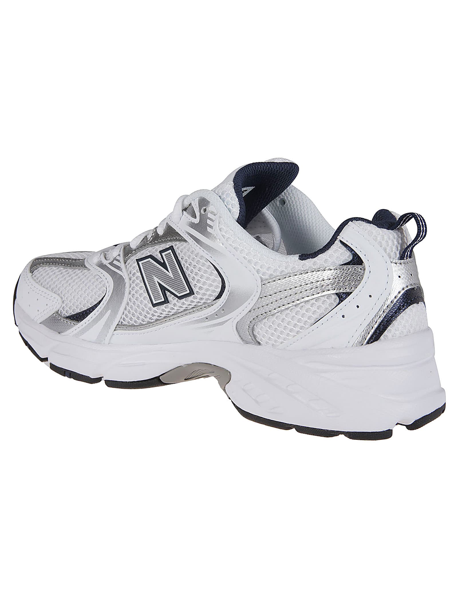 Shop New Balance 530 Sneakers In White/blue Dark