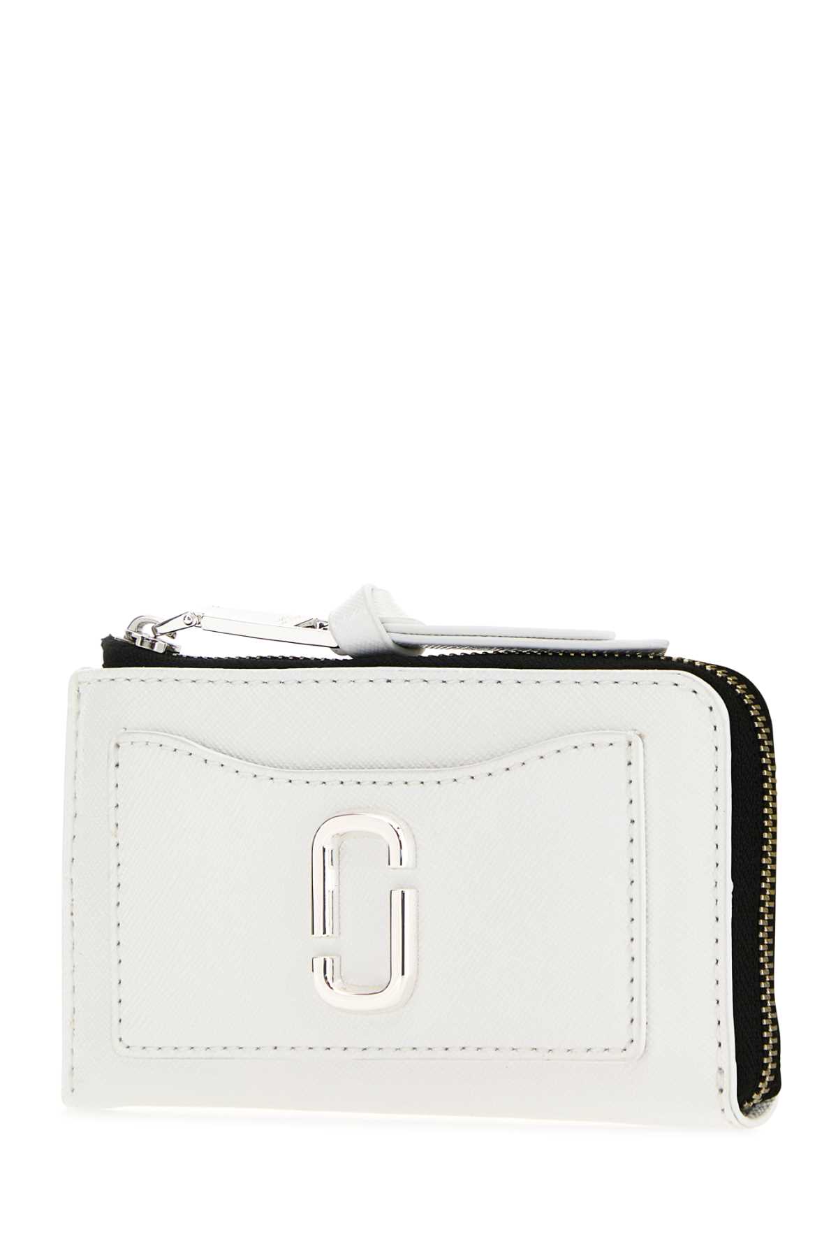 Shop Marc Jacobs White Leather The Utility Top Zip Multi Wallet