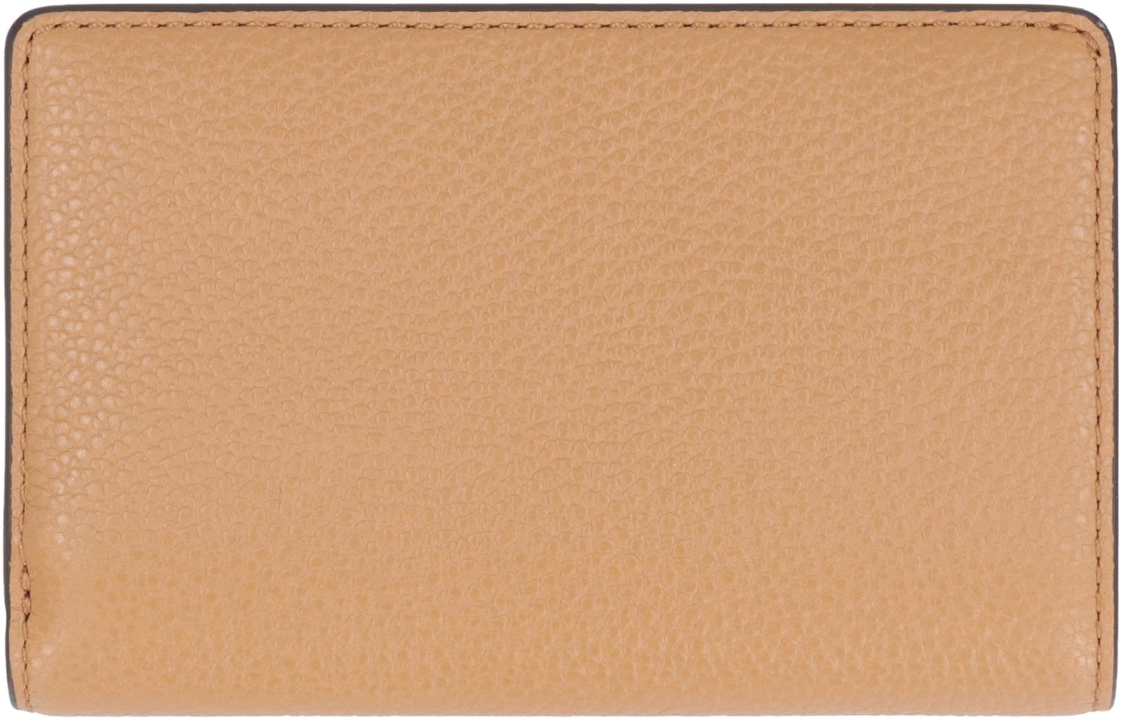 Shop Michael Michael Kors Grainy Leather Wallet In Saddle Brown